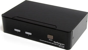 StarTech 2 Port DVI USB KVM Switch mit Audio und USB 2.0 Hub 