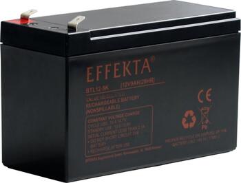 Effekta zbh. Akku 12V/9Ah, 10-Jahre Lebenserwartung, Steckanschluss 6,35mm