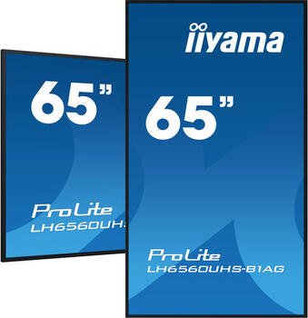 iiyama LH6560UHS-B1AG Signage-Display Digitale A-Platine 165,1 cm (65) LED WLAN 500 cd/m 4K Ultra HD Schwarz Eingebauter Prozessor Android 11 24/7