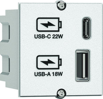 Bachmann zbh. USB A&C Charger Custom Modul, CM, 22Watt, weiss,