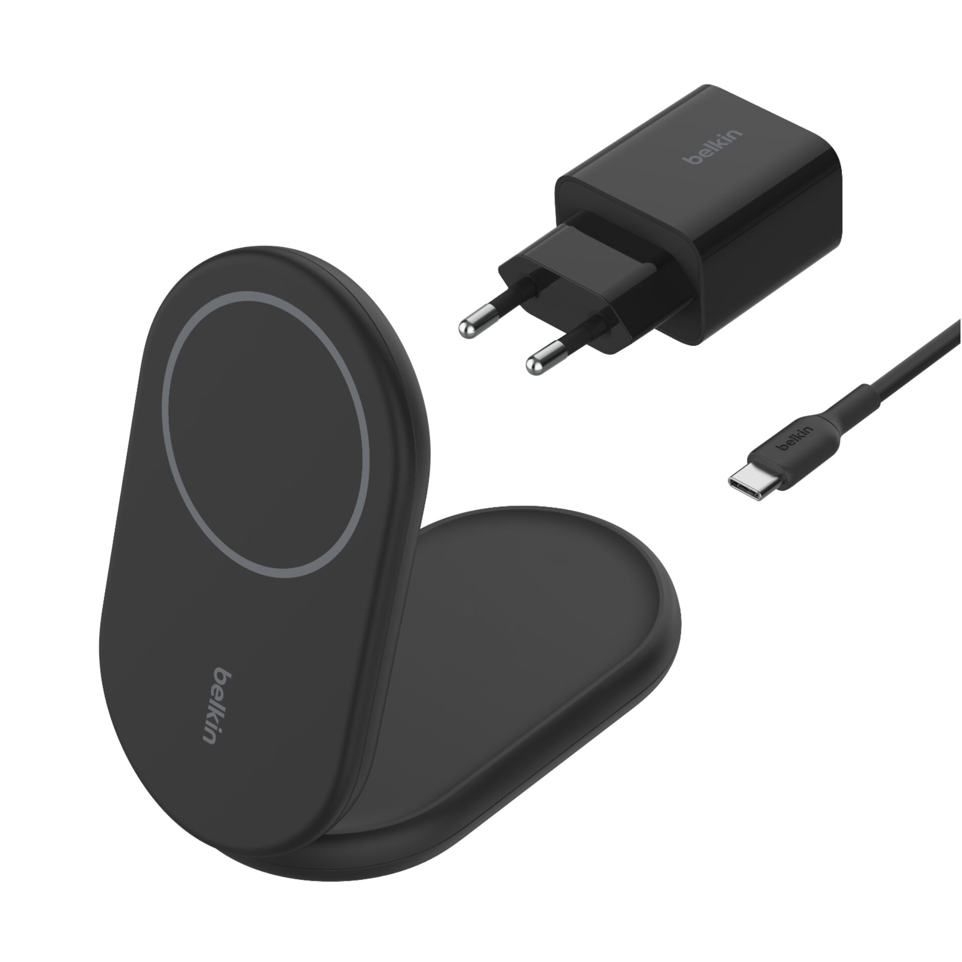 Belkin BoostCharge Kopfhörer, Smartphone Schwarz USB Kabelloses Aufladen Schnellladung Drinnen