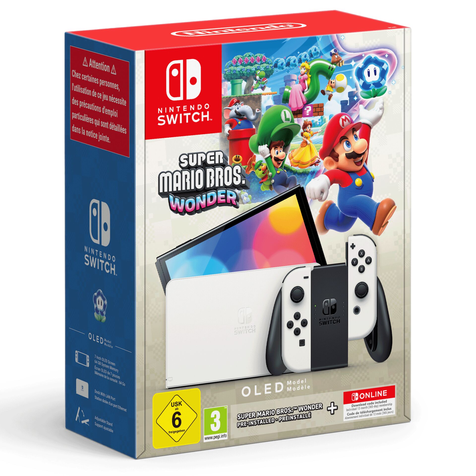 Nintendo Switch OLED weiß inkl Super Mario Bros u Switch Online