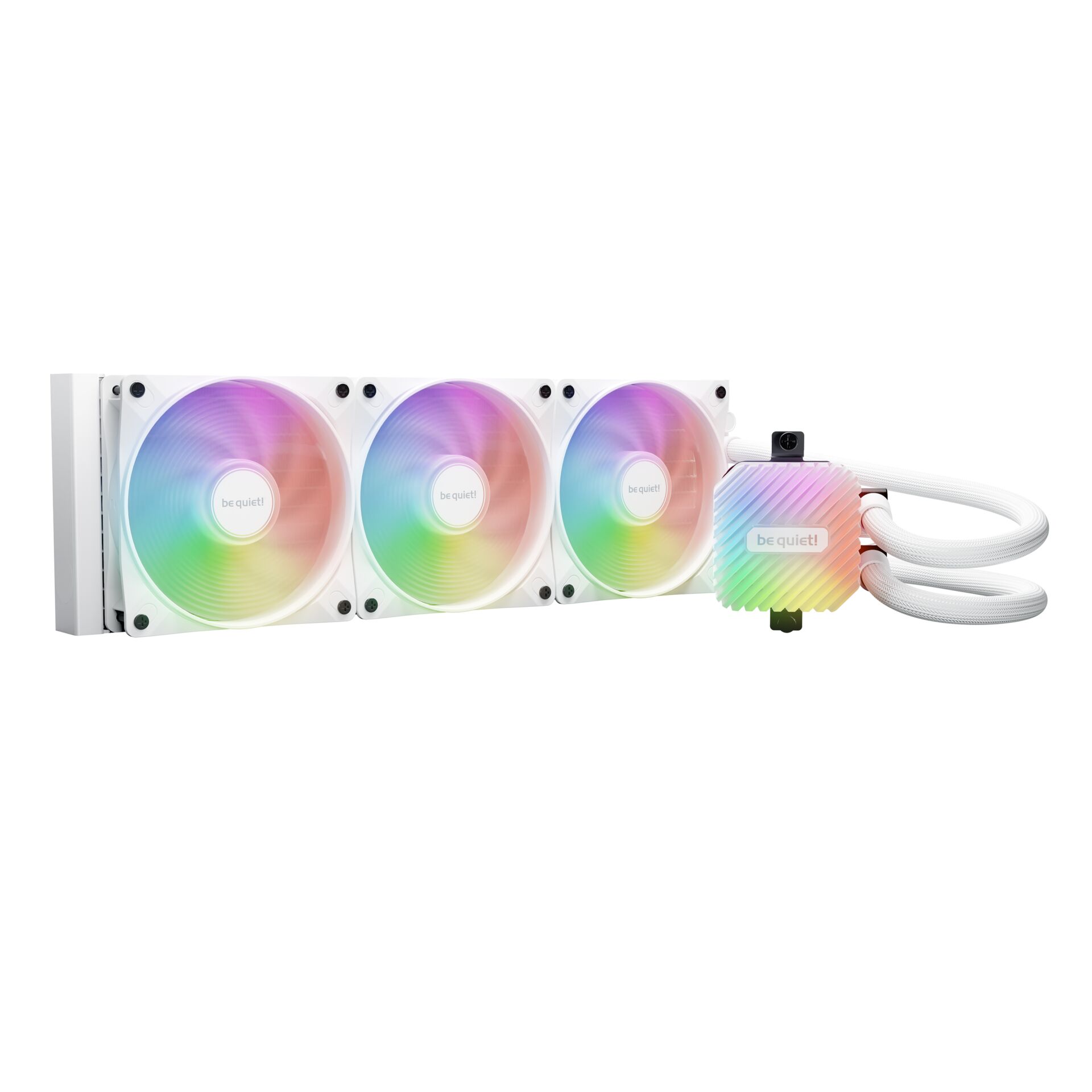 be quiet! Light Loop 360mm White Komplett-Wasserkühlung, 3x 120x120x25mm, 2100rpm, 105.01-178.59m³/h, 61.8-105.1 CFM