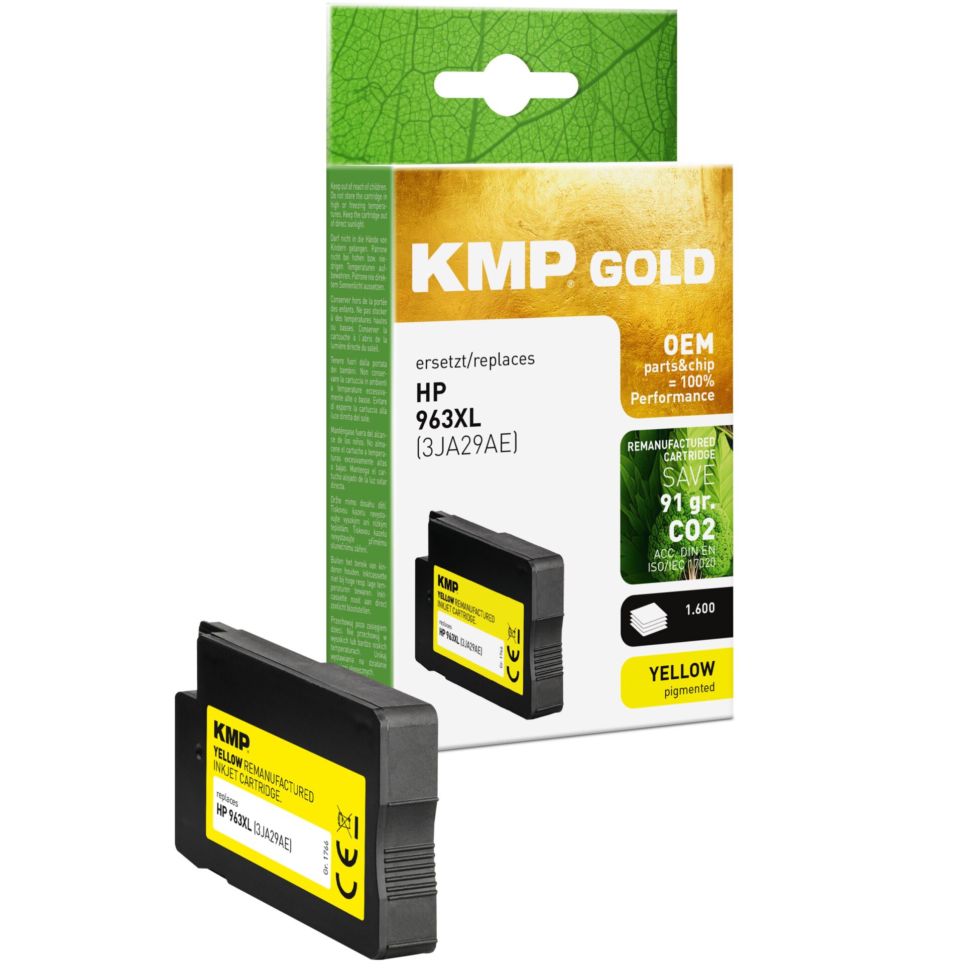 KMP Tintenpatrone yellow kompatibel mit HP 3JA29AE 963 XL