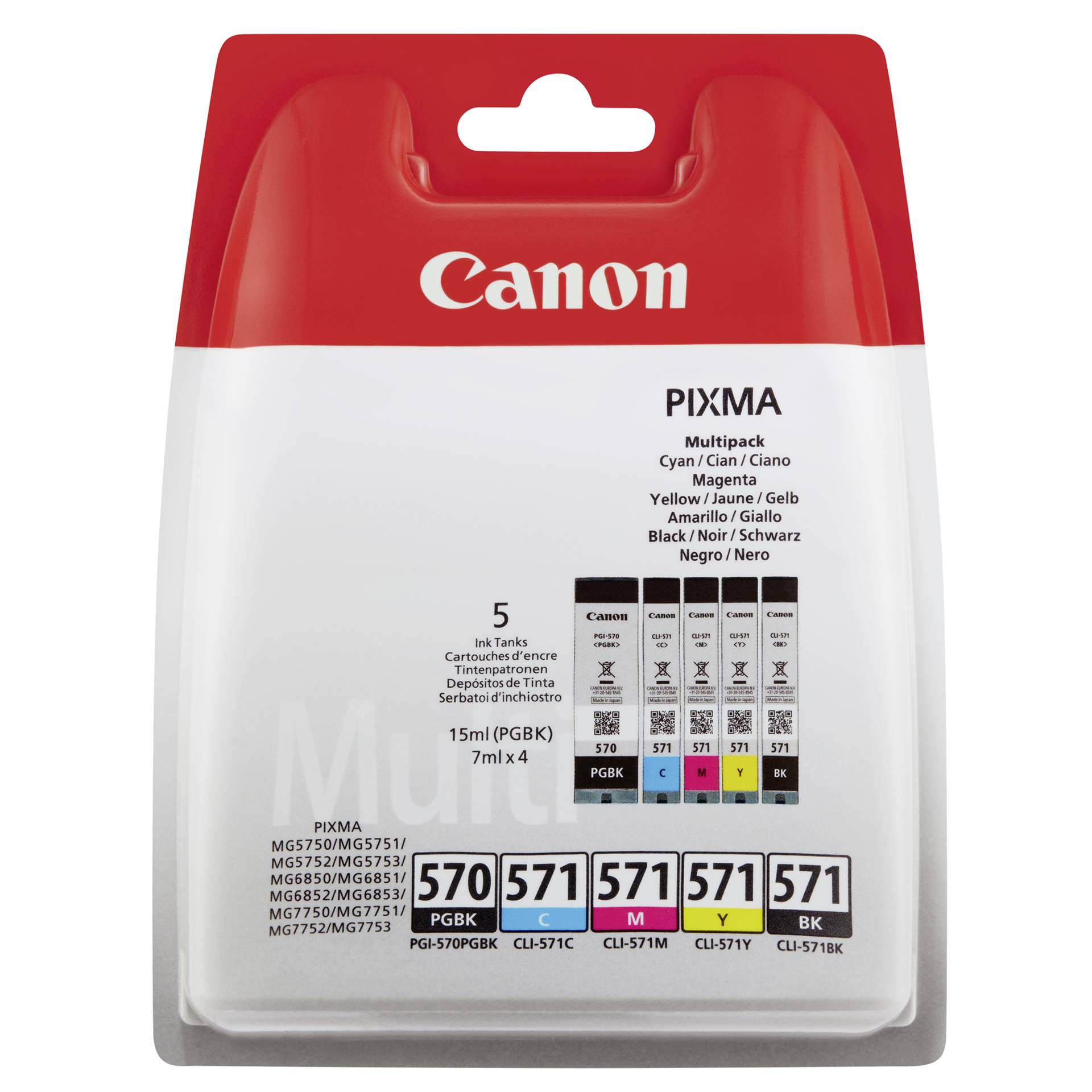 Canon PGI-570PGBK + CLI-571 Multipack schwarz/farbig 