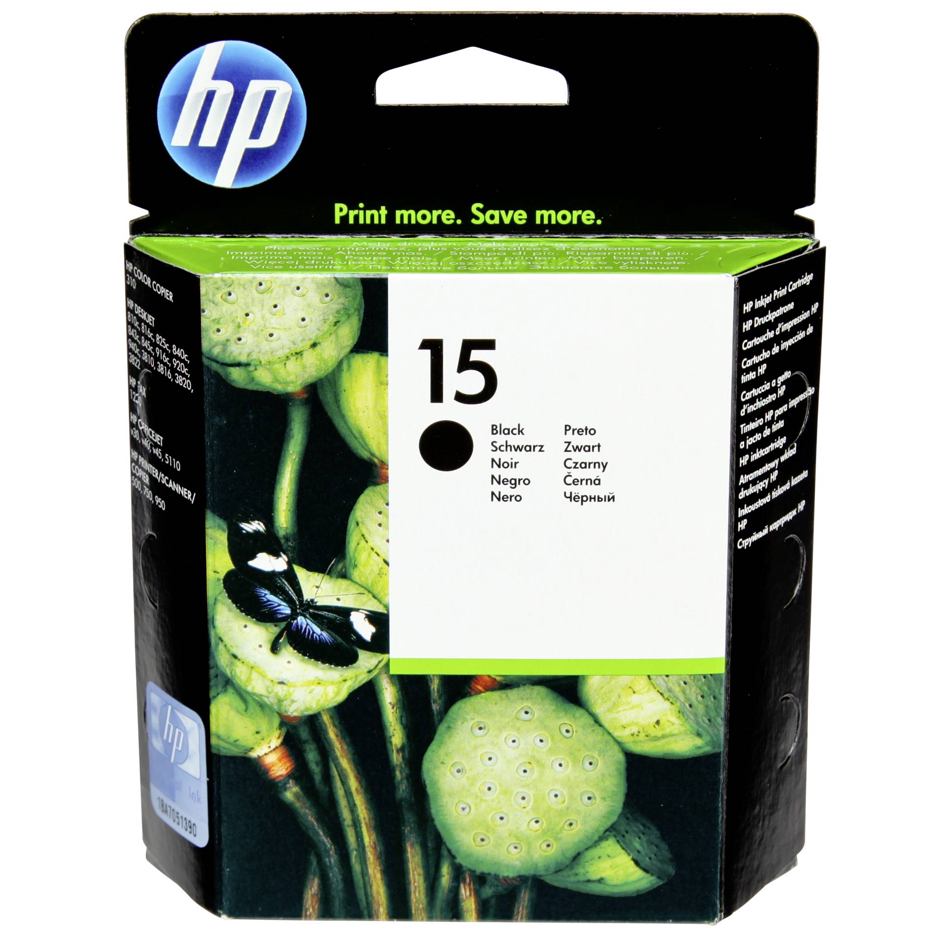 HP Tinte Nr 15  schwarz 25ml  C6615DE 