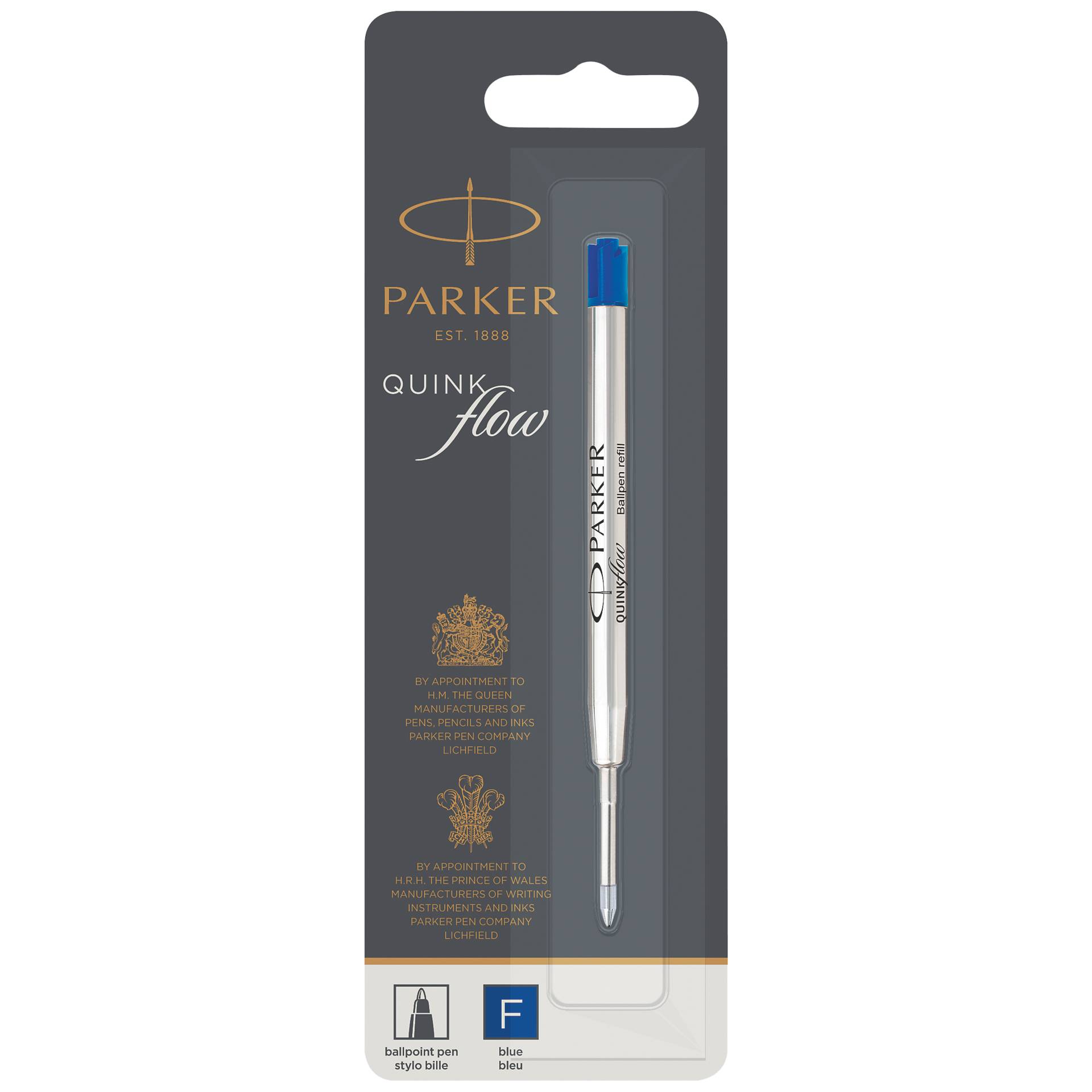 Parker Quinkflow Mine F blau Kugelschreiber (Blister)