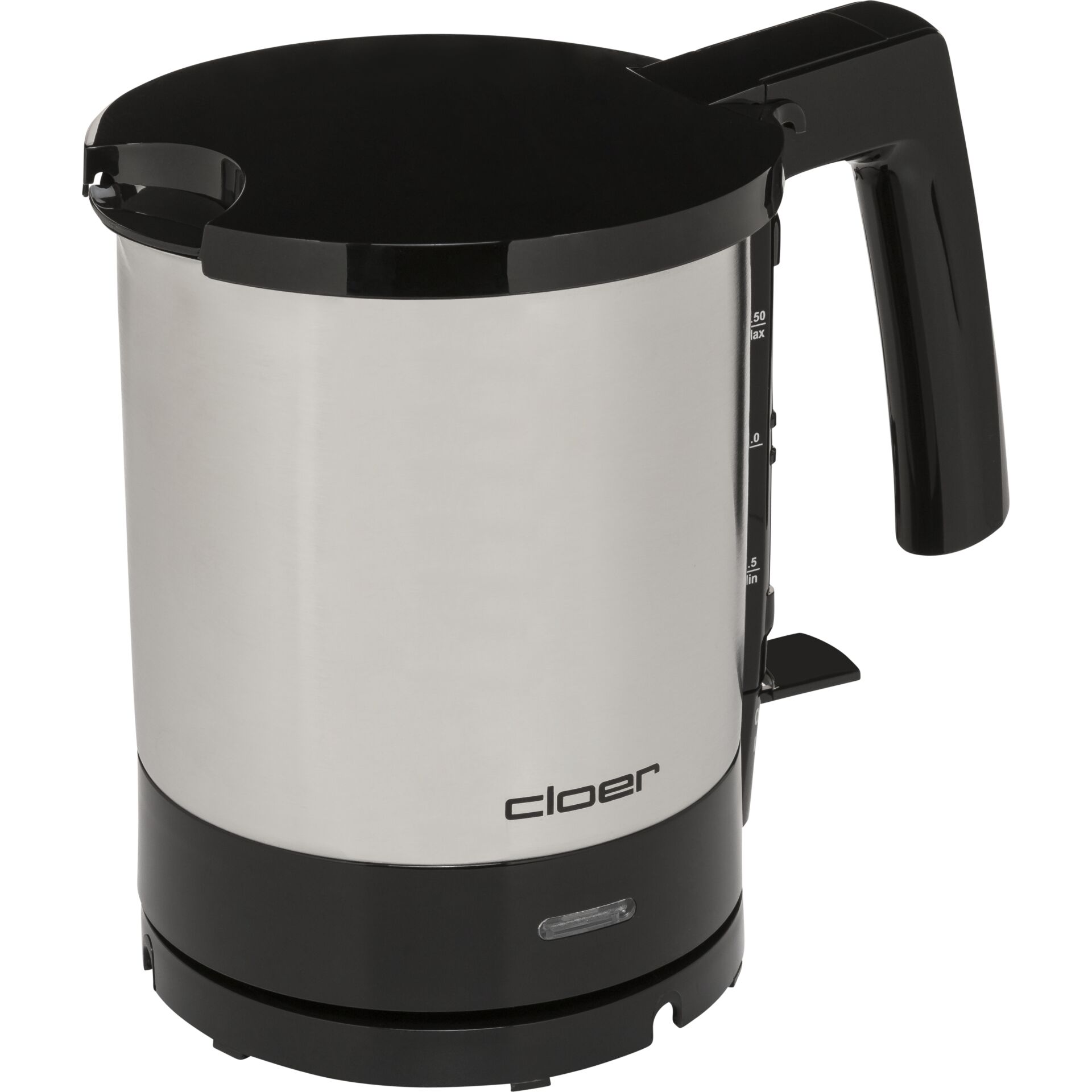 Cloer 4710 Wasserkocher 1,5 l 1800 W Schwarz, Edelstahl