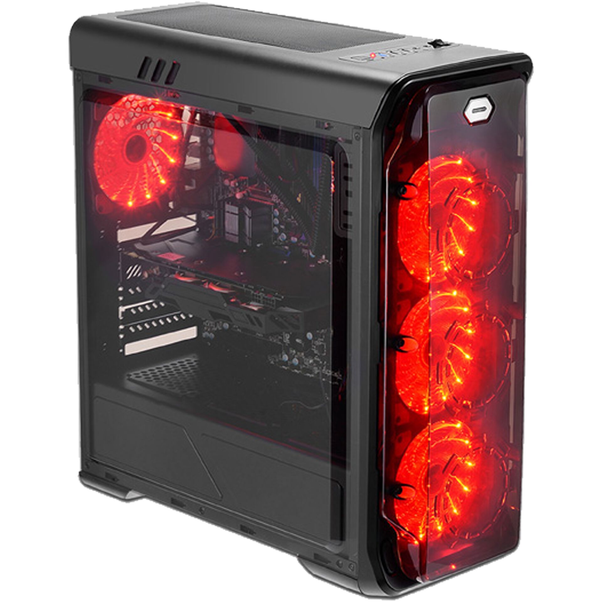 LC-Power Gaming 988B Red Typhoon, Acrylfenster ATX-MidiTower 