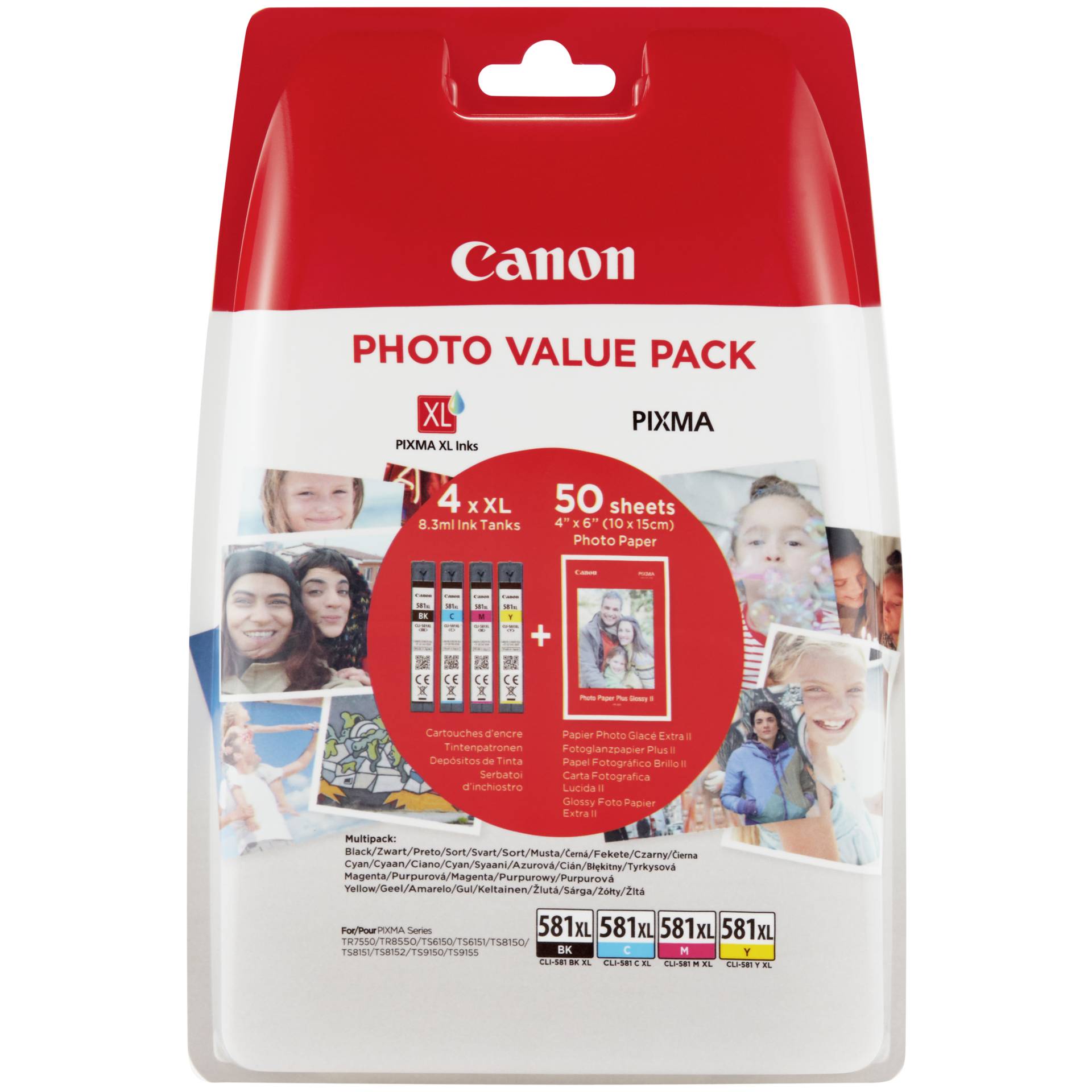 Canon Photo Value Pack CLI-581XL Original 4x 8.3ml