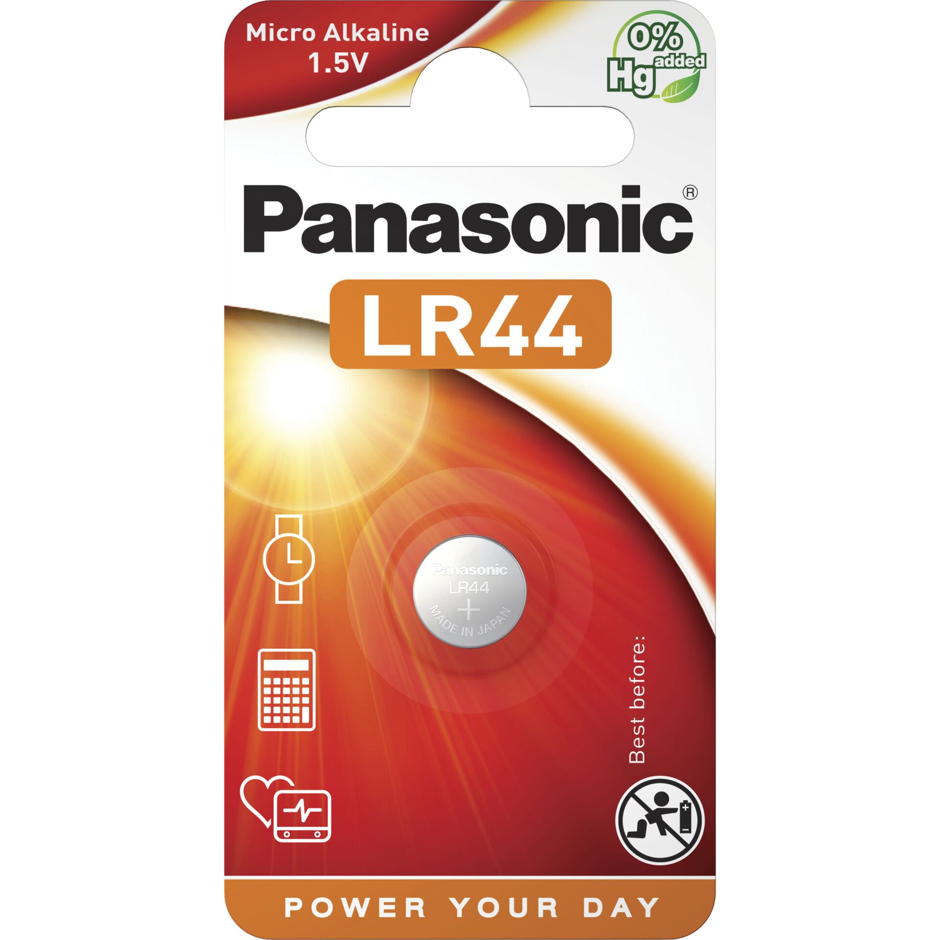 Knopfzelle Panasonic LR 44 1.5V Alkali-Mangan 