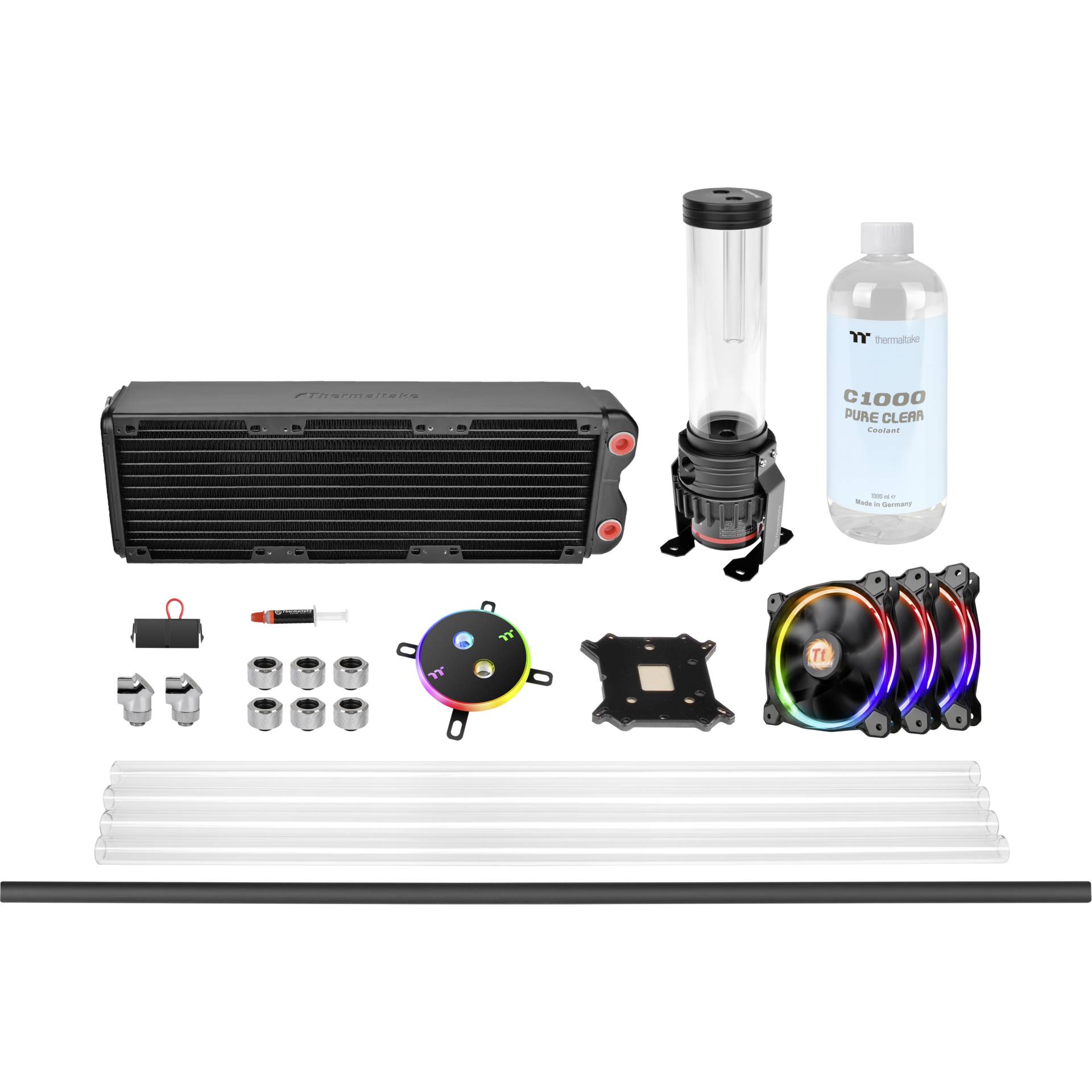 Thermaltake Pacific Gaming M360 D5 Hard Tube Water Cooling Kit Komplett-Wasserkühlung, 3x 120mm, 24.6dB(A)