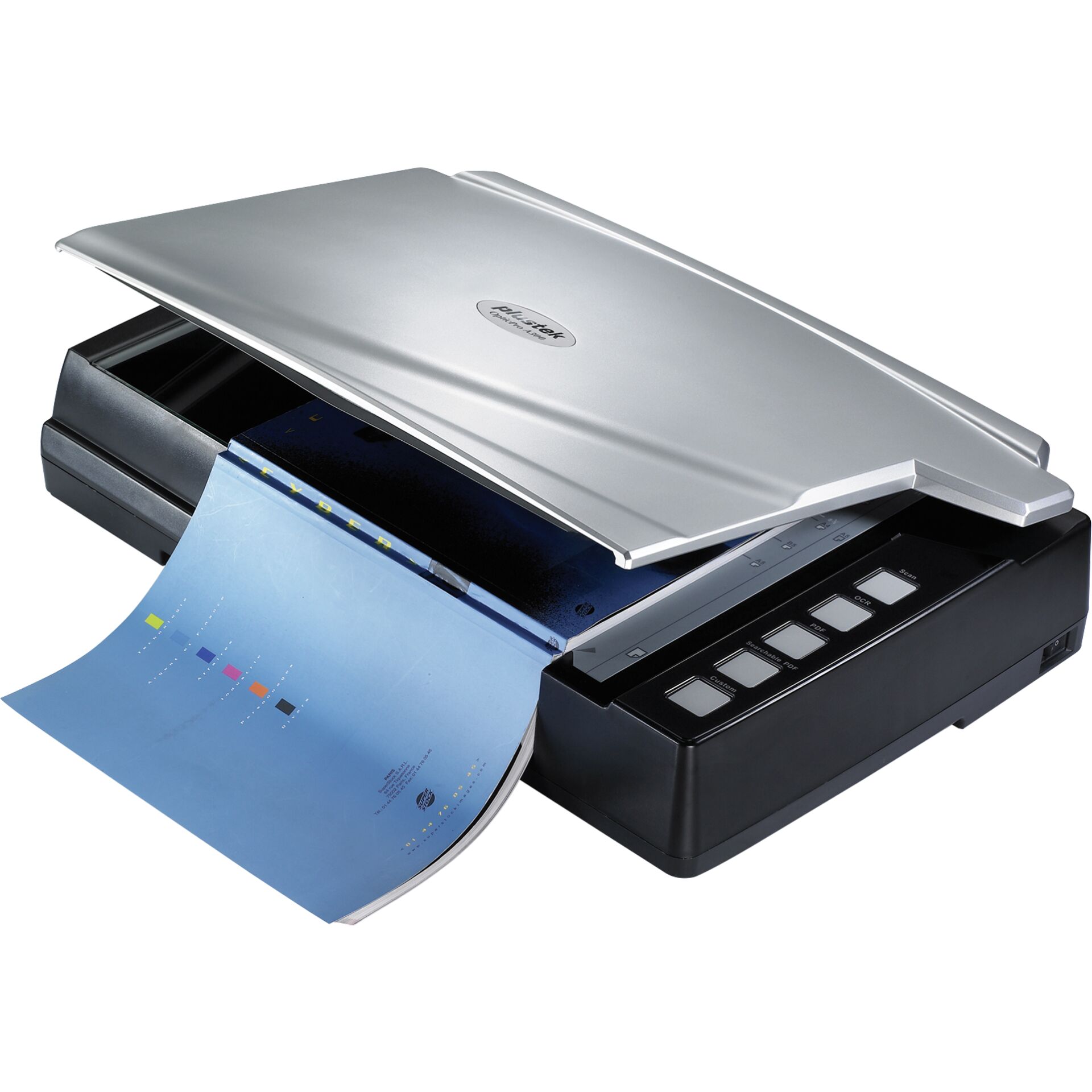 Plustek OpticBook A300 Plus Flachbettscanner 600 x 600 DPI A3 Schwarz, Silber