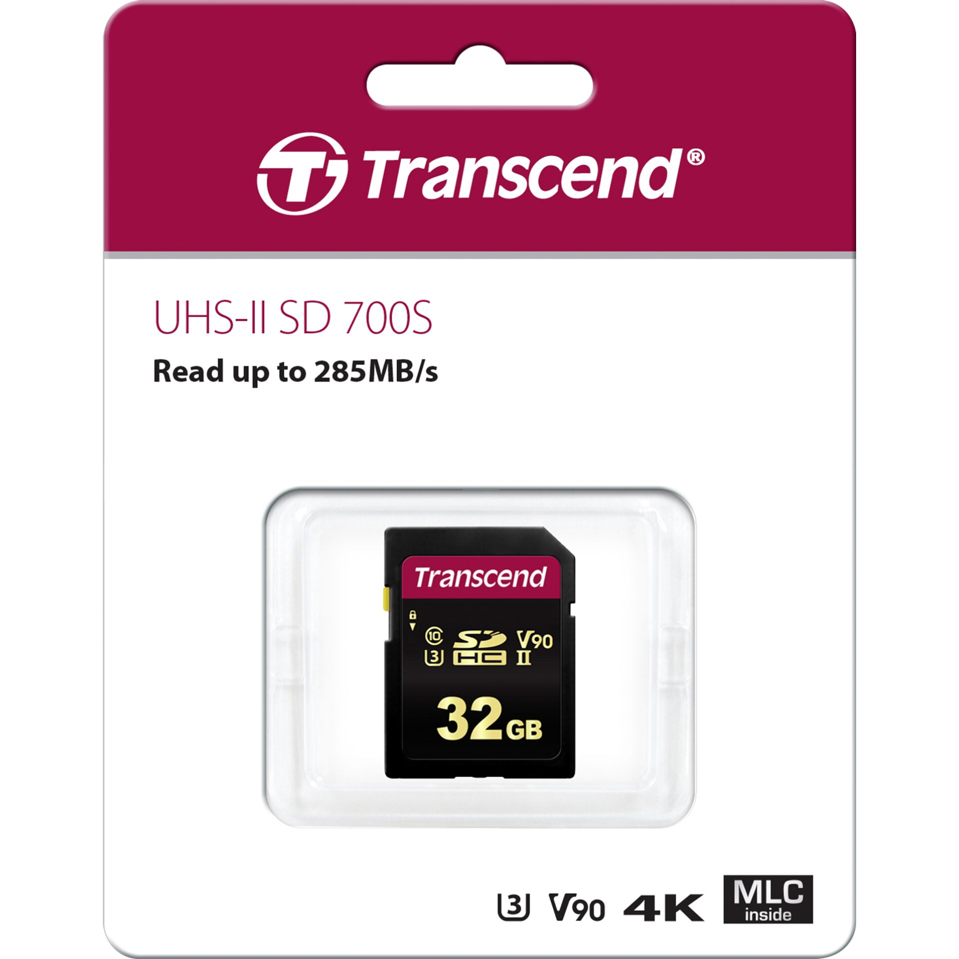 32GB Transcend 700S R285/W180 SDHC Speicherkarte UHS-II U3, Class 10