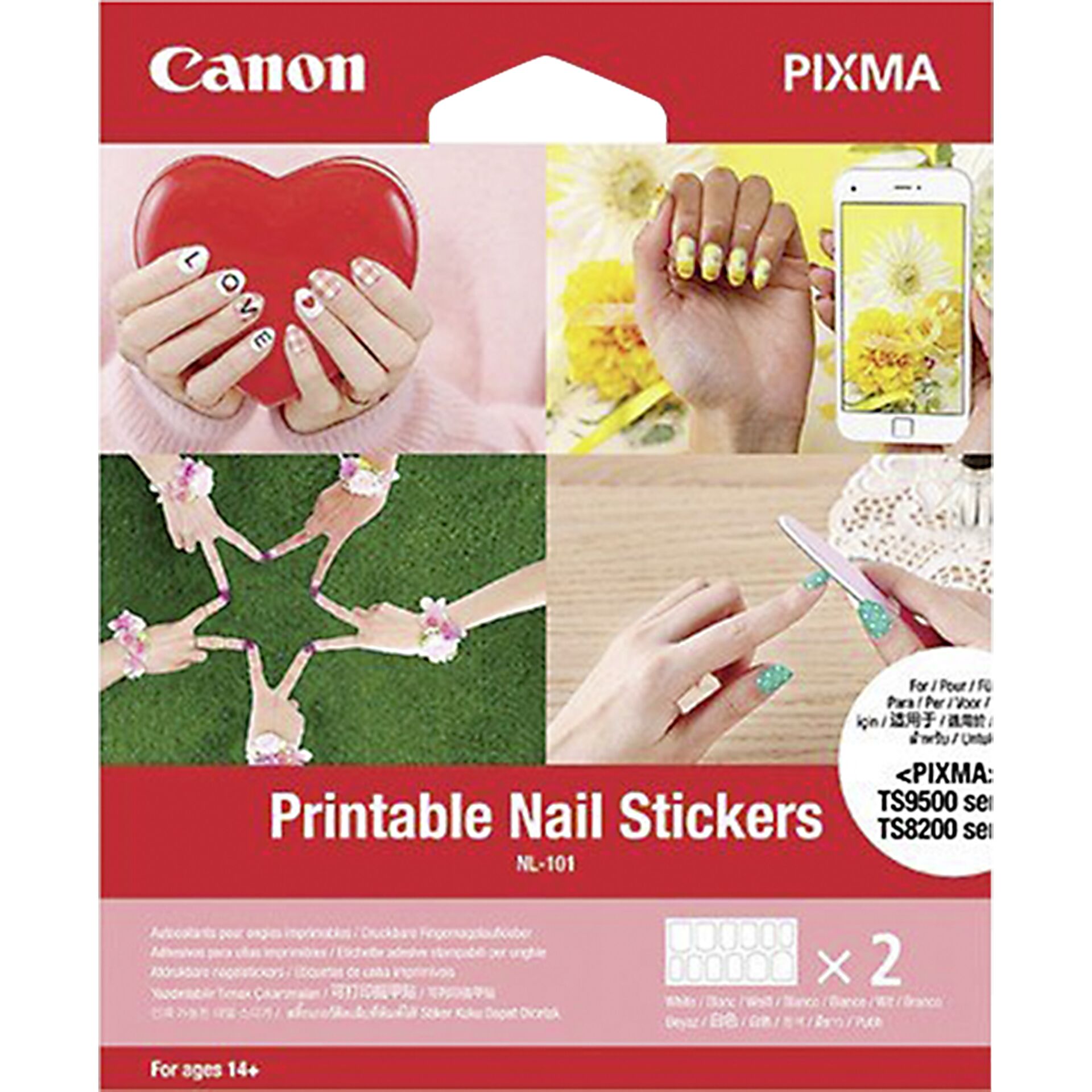 Canon Bedruckbare Fingernagel-Sticker NL-101, 24 Sticker