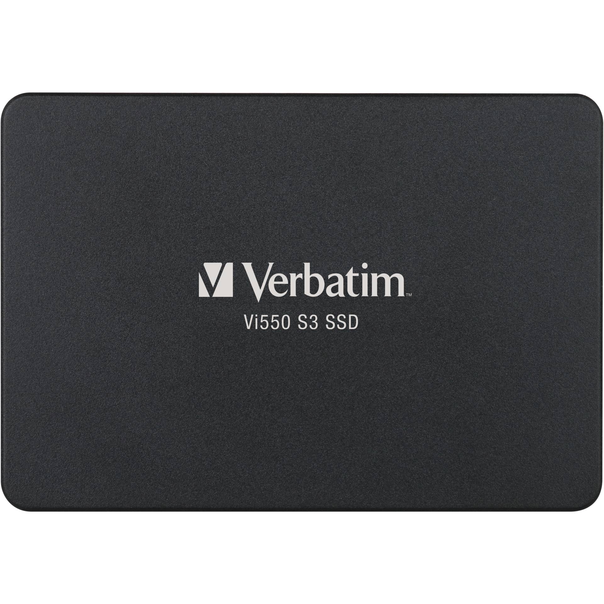 256 GB SSD Verbatim Vi550 S3 SSD, SATA 6Gb/s, lesen: 560MB/s, schreiben: 460MB/s, TBW: 150TB