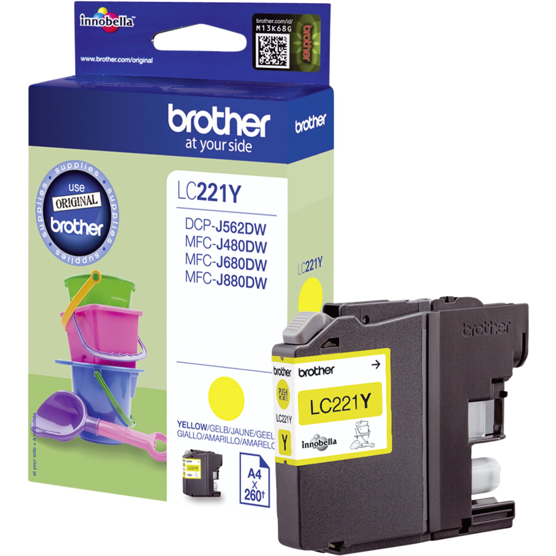 Brother LC221Y Tinte gelb 