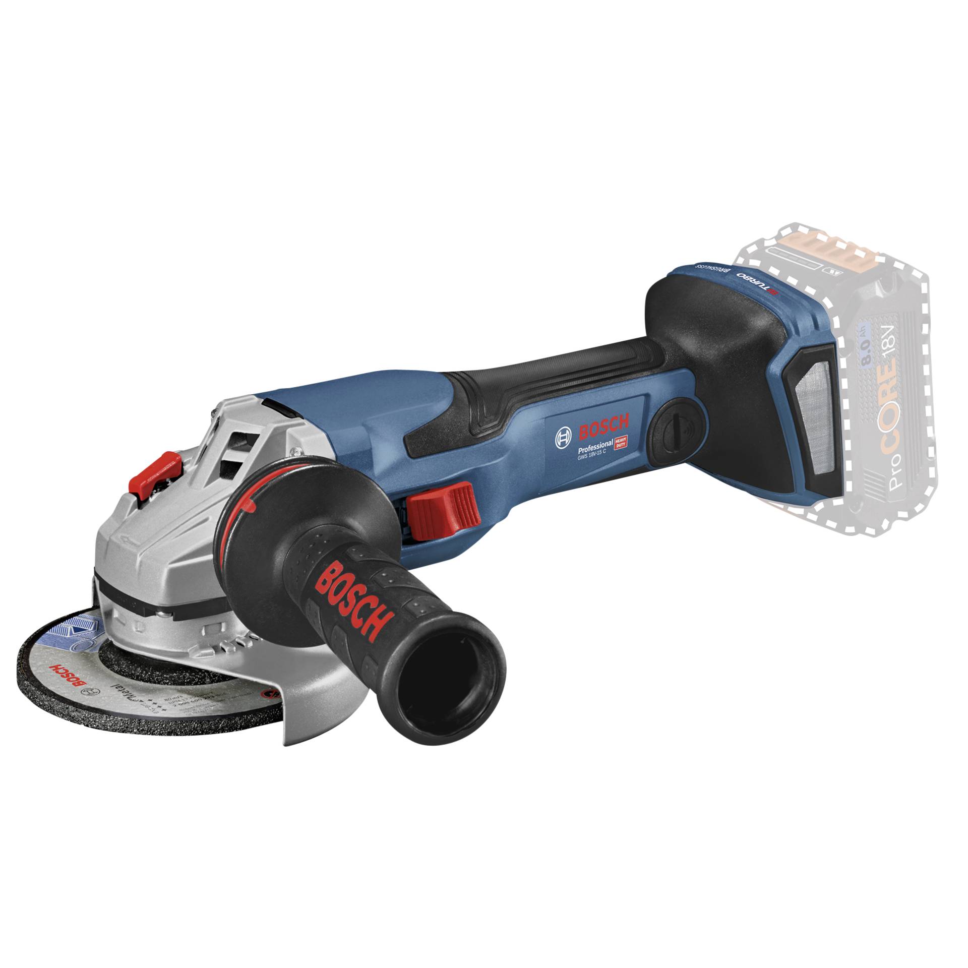 Bosch GWS 18V-15 C Professional Winkelschleifer 12,5 cm 9800 RPM 2,2 kg