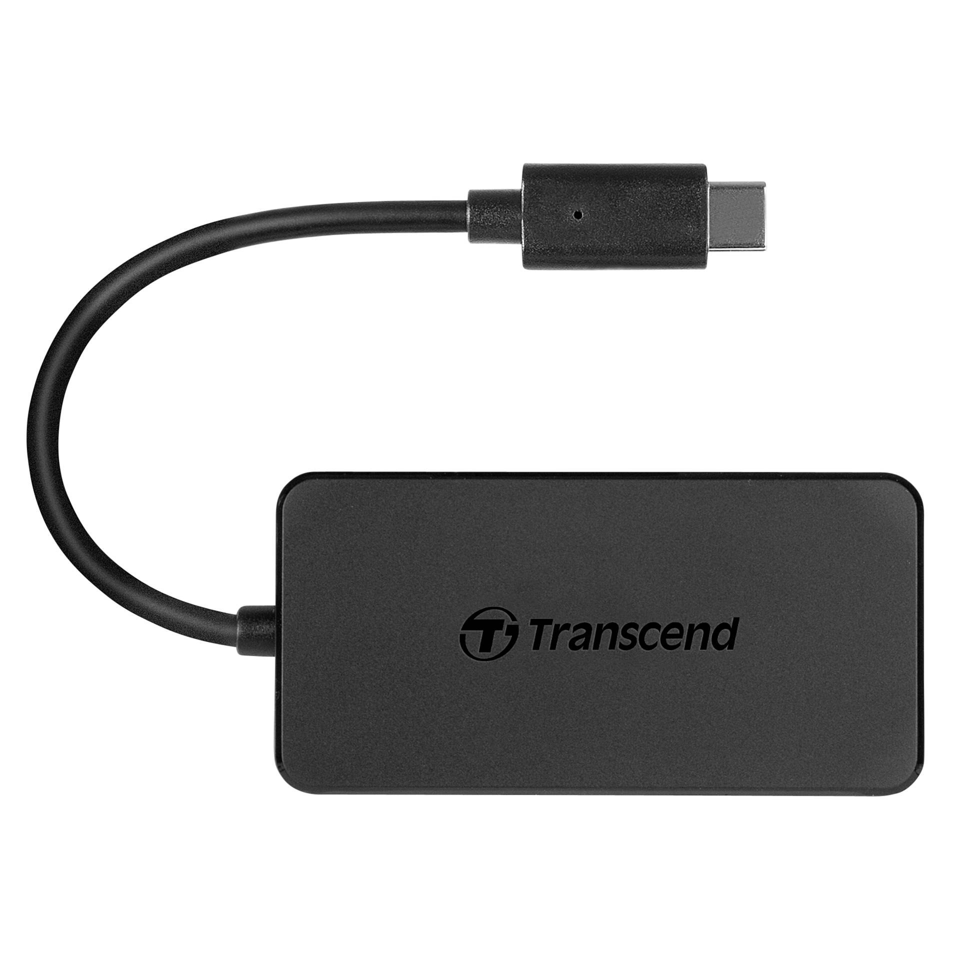 Transcend HUB2C USB Hub, USB-C 3.0 [Stecker] 4x USB-A 3.0 (Buchse, 5Gb/s)