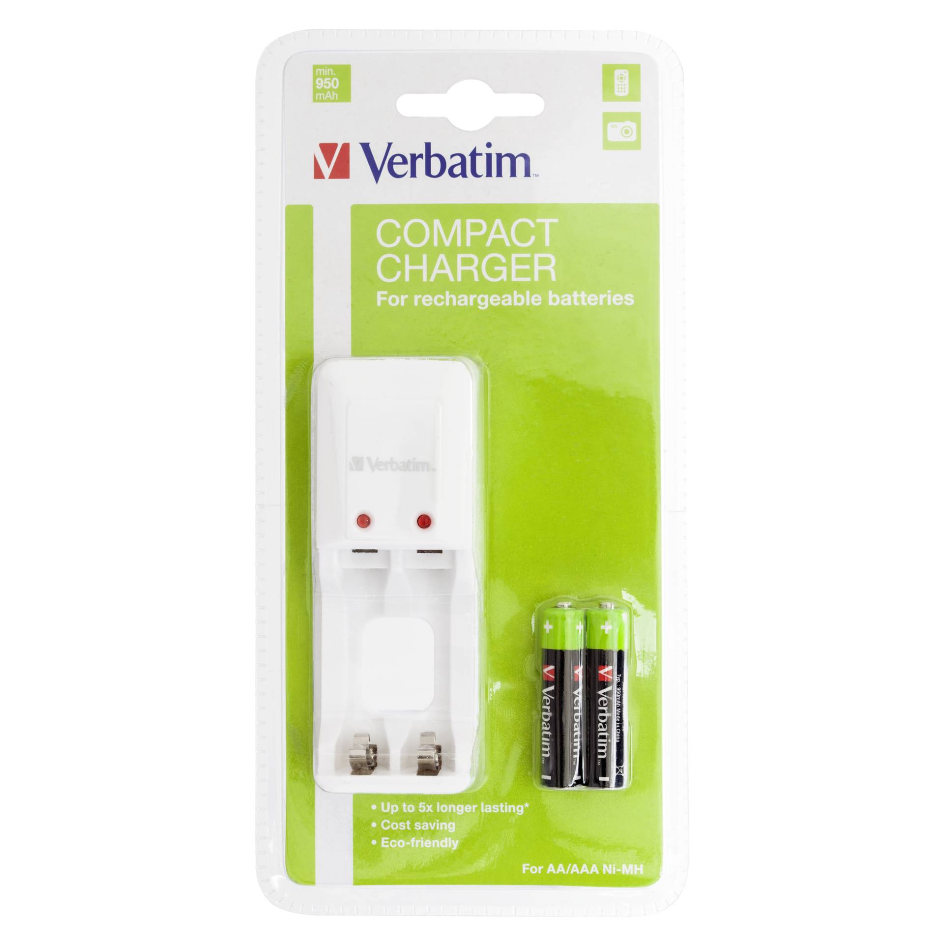 Verbatim Compact Charger-Ladegerät mit EU-Stecker