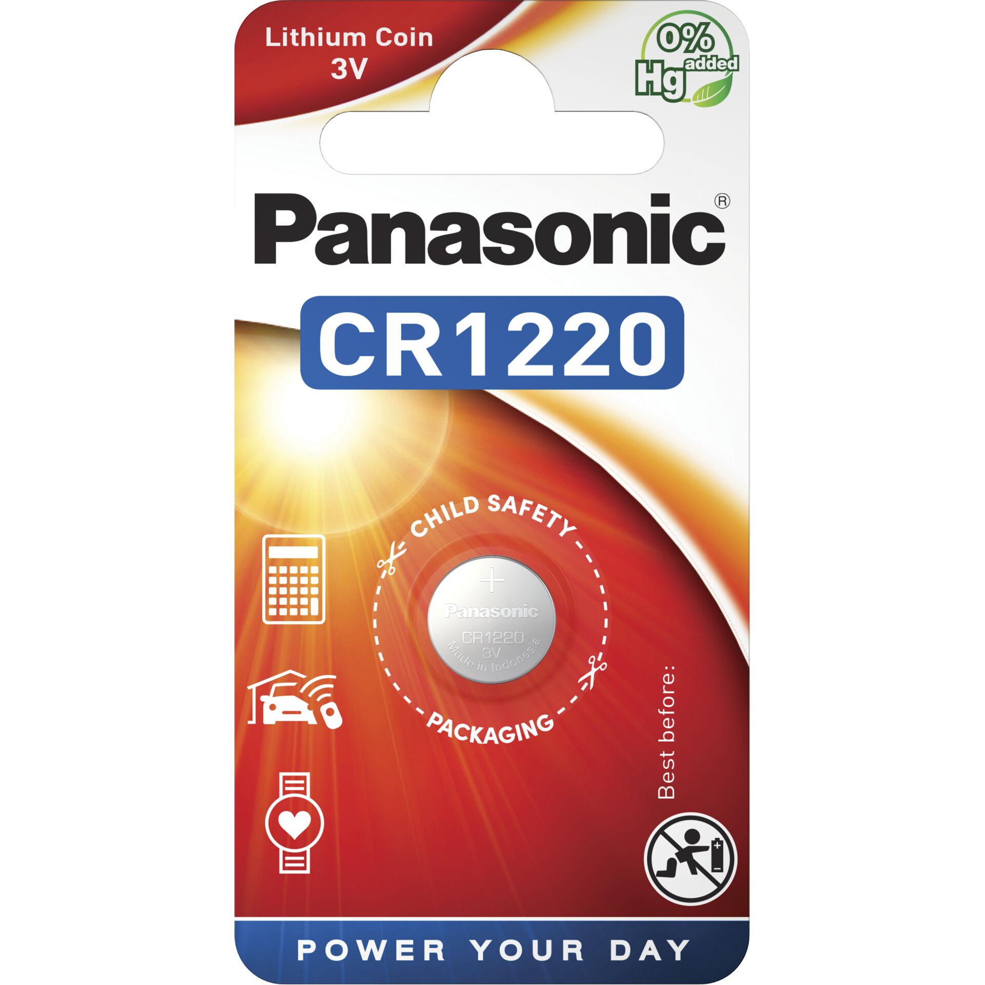 Panasonic Lithium CR 1220 Knopfzelle 