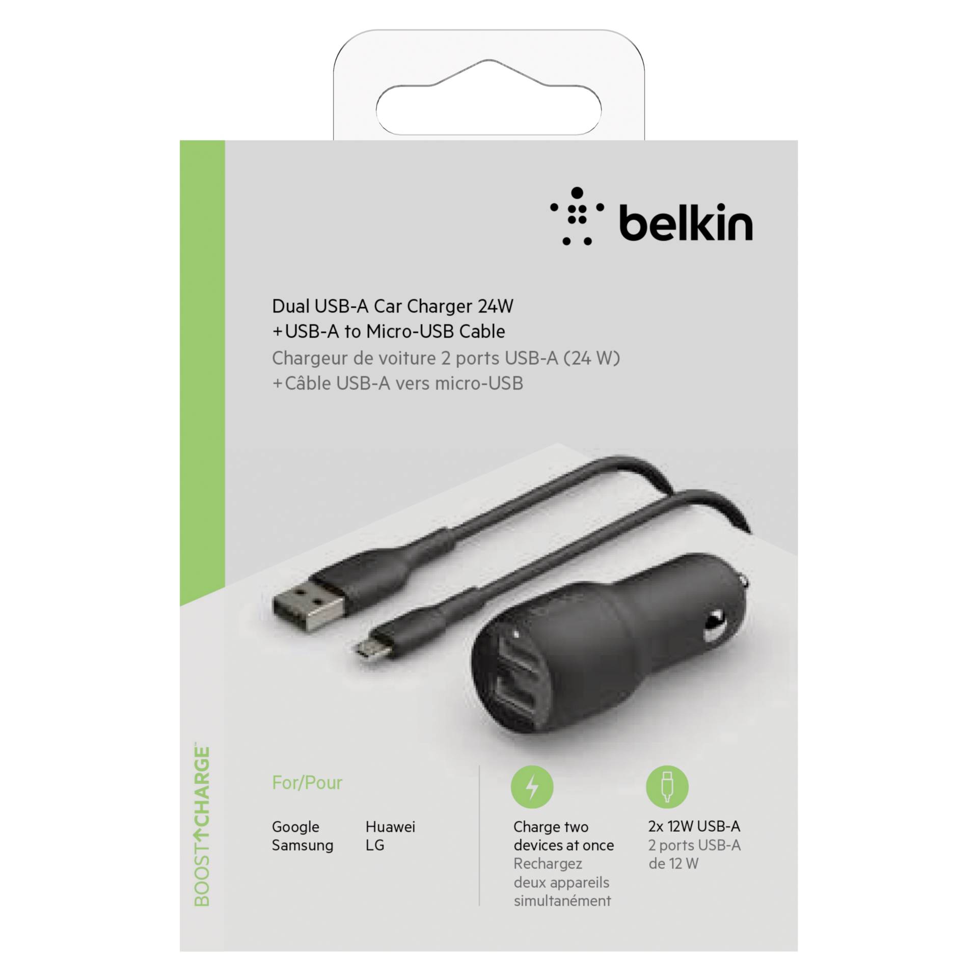 Belkin CCE002BT1MBK Ladegerät für Mobilgeräte Universal Schwarz Zigarettenanzünder Auto