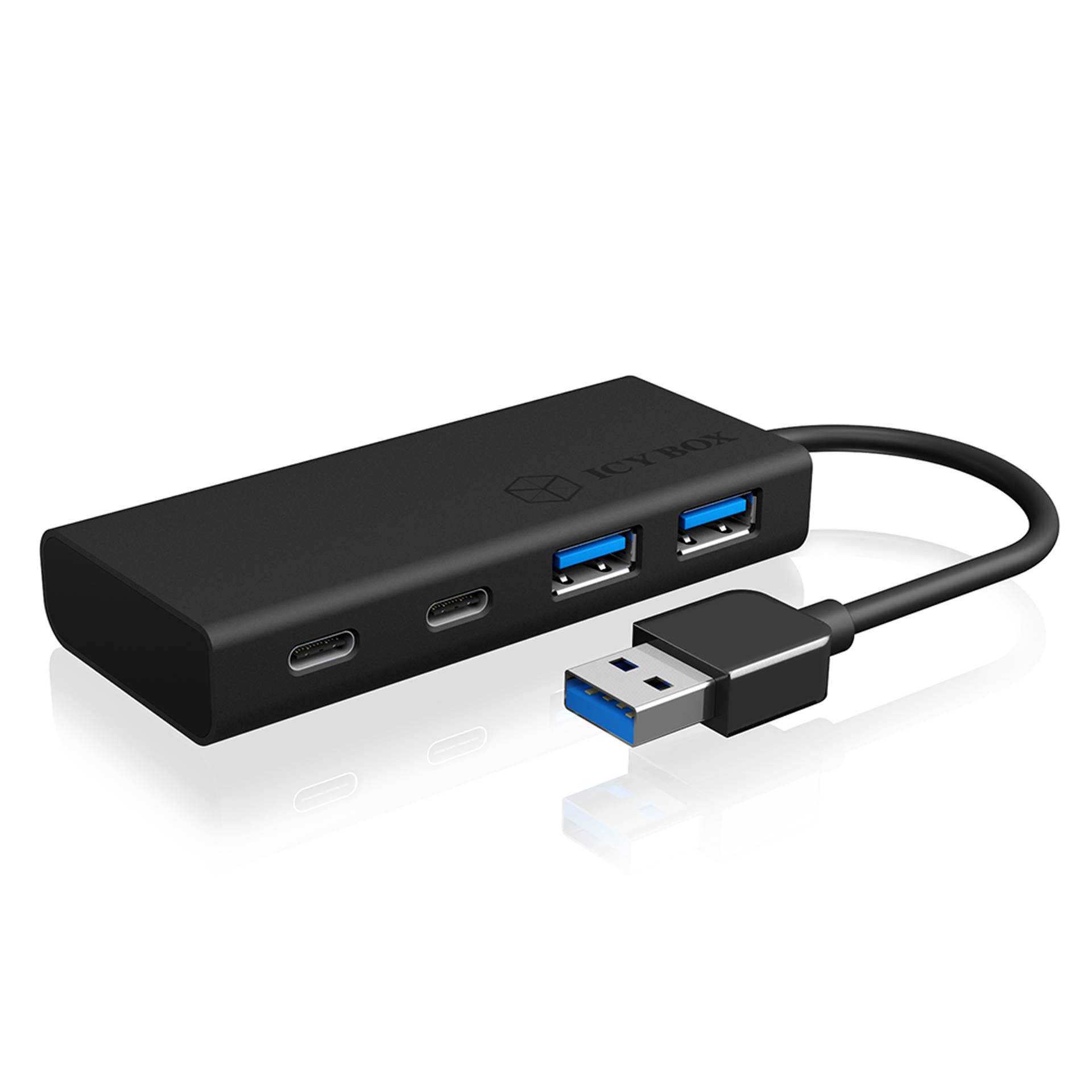 RaidSonic Icy Box IB-HUB1426-U3 USB-Hub, 2x USB-C 3.0, 2x USB-A 3.0, USB-A 3.0 [Stecker]