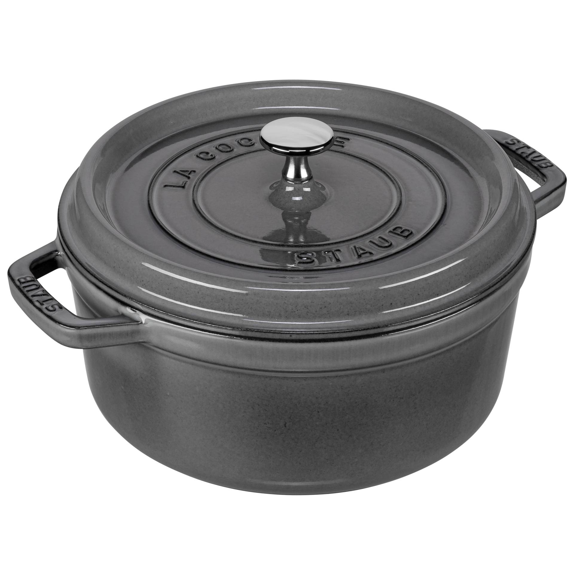 Staub La Cocotte 24cm rund Graphit-grau,Gusseisen