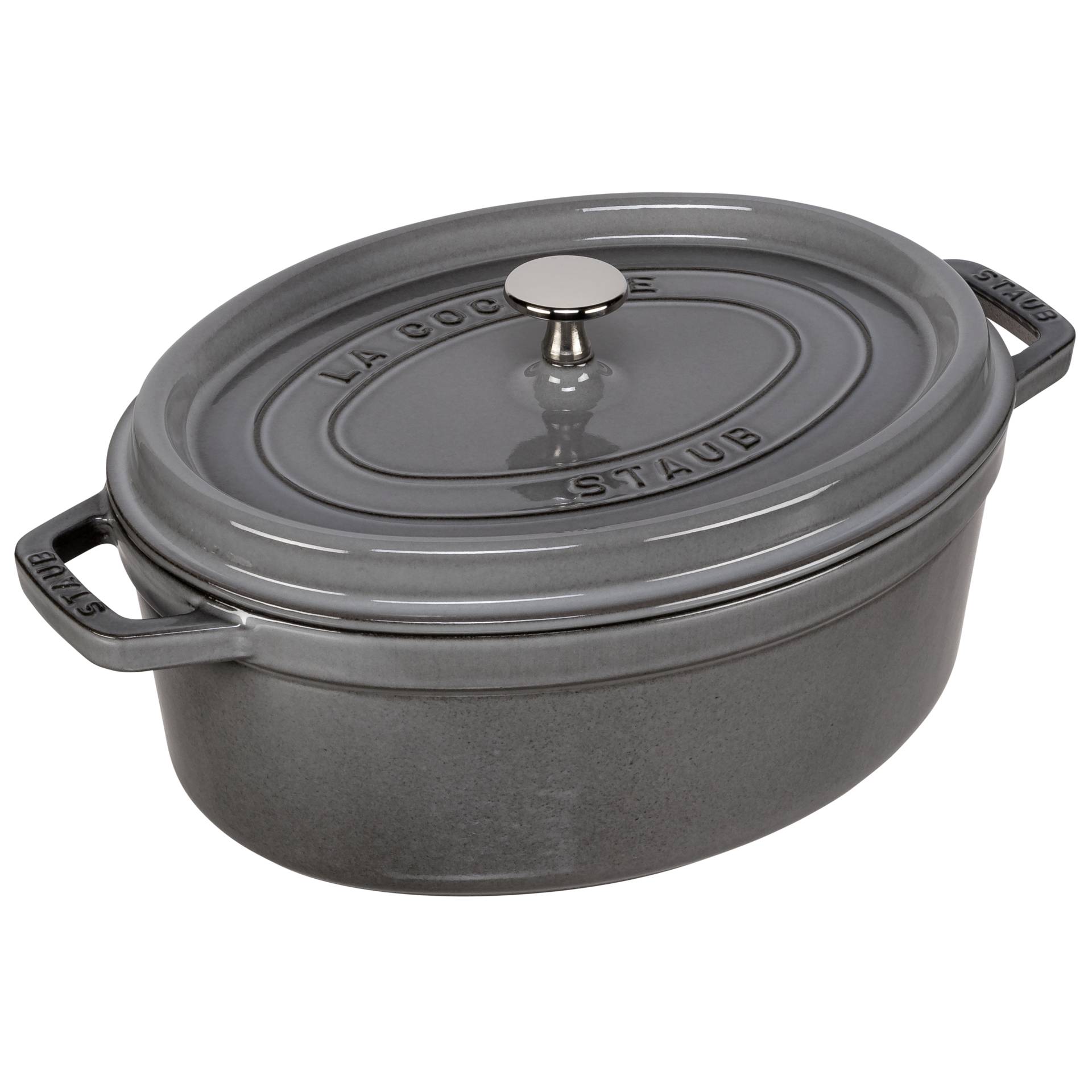 Staub La Cocotte 29cm oval Graphit-grau, Gusseisen