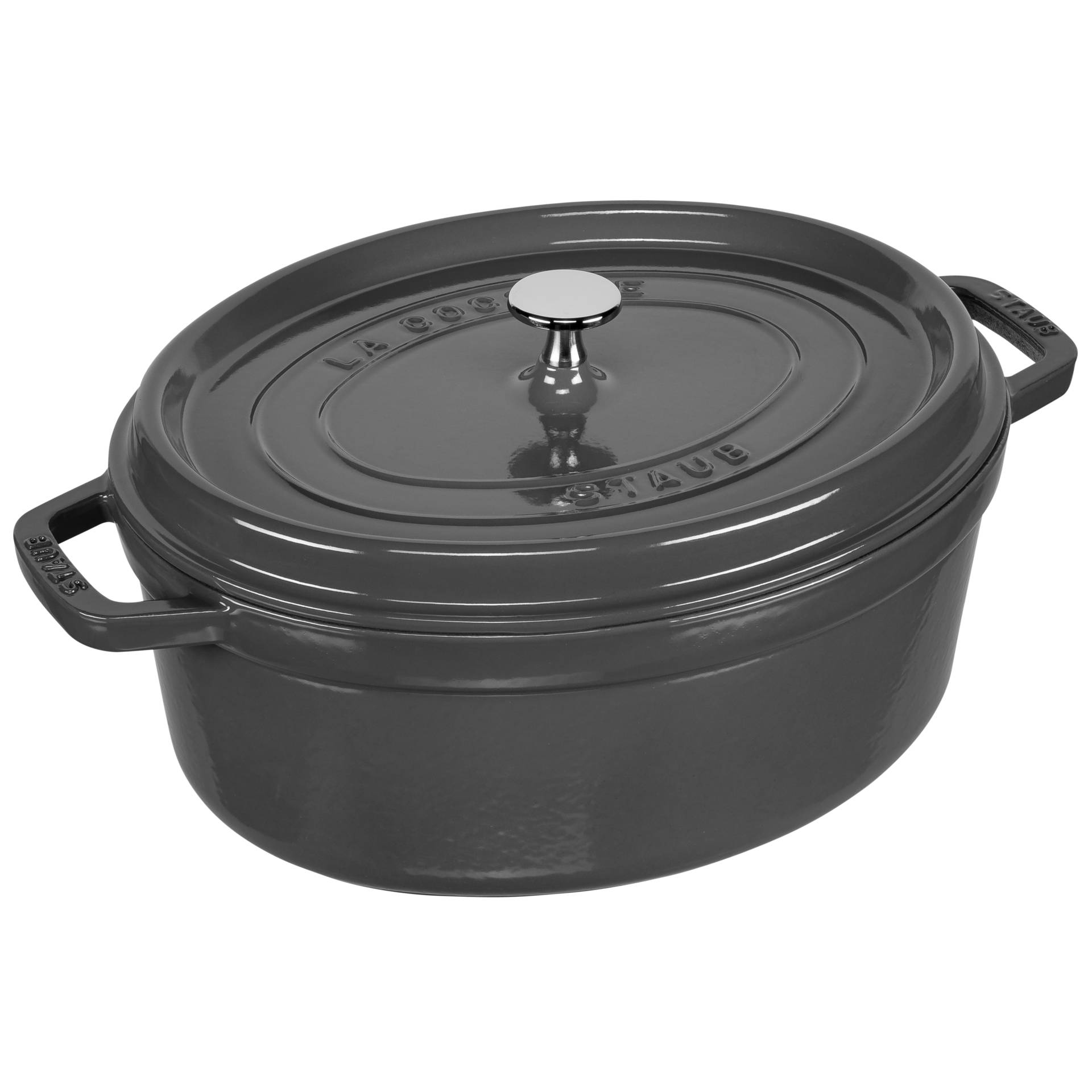 Staub La Cocotte 31cm oval Graphit-grau, Gusseisen