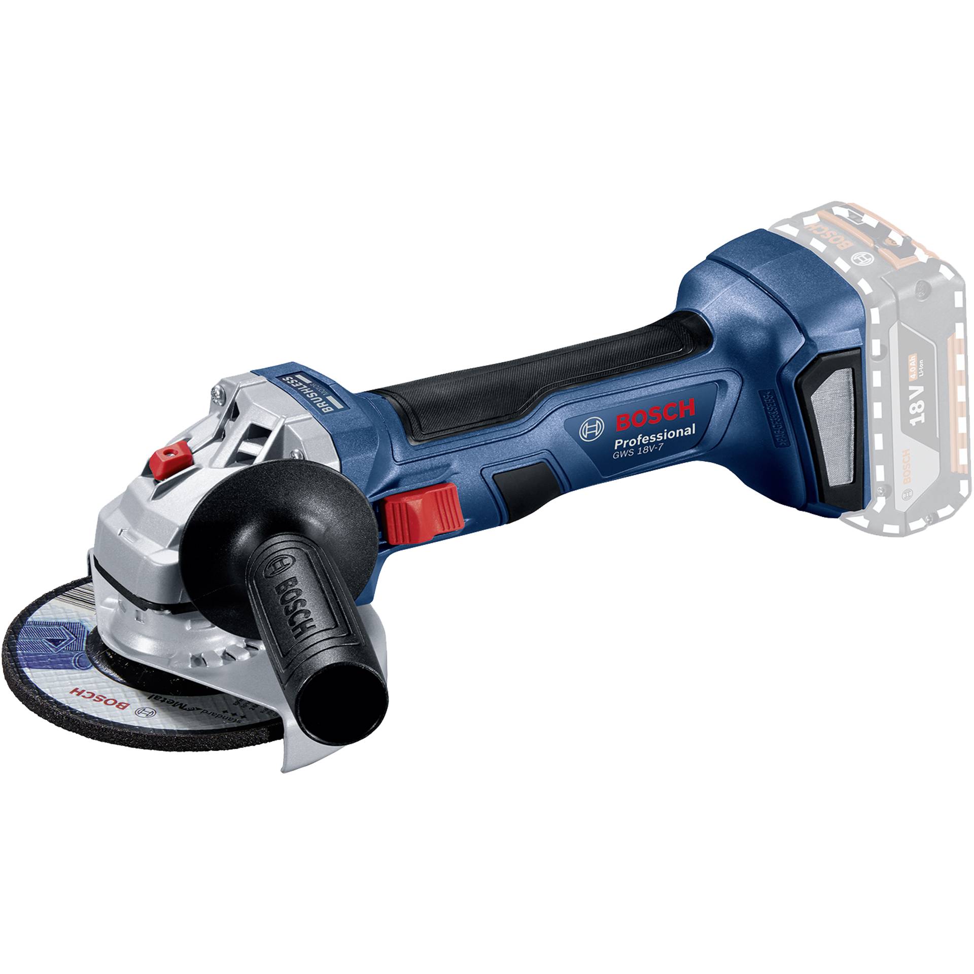 Bosch GWS 18V-7 Professional Winkelschleifer 12,5 cm 11000 RPM 1,6 kg