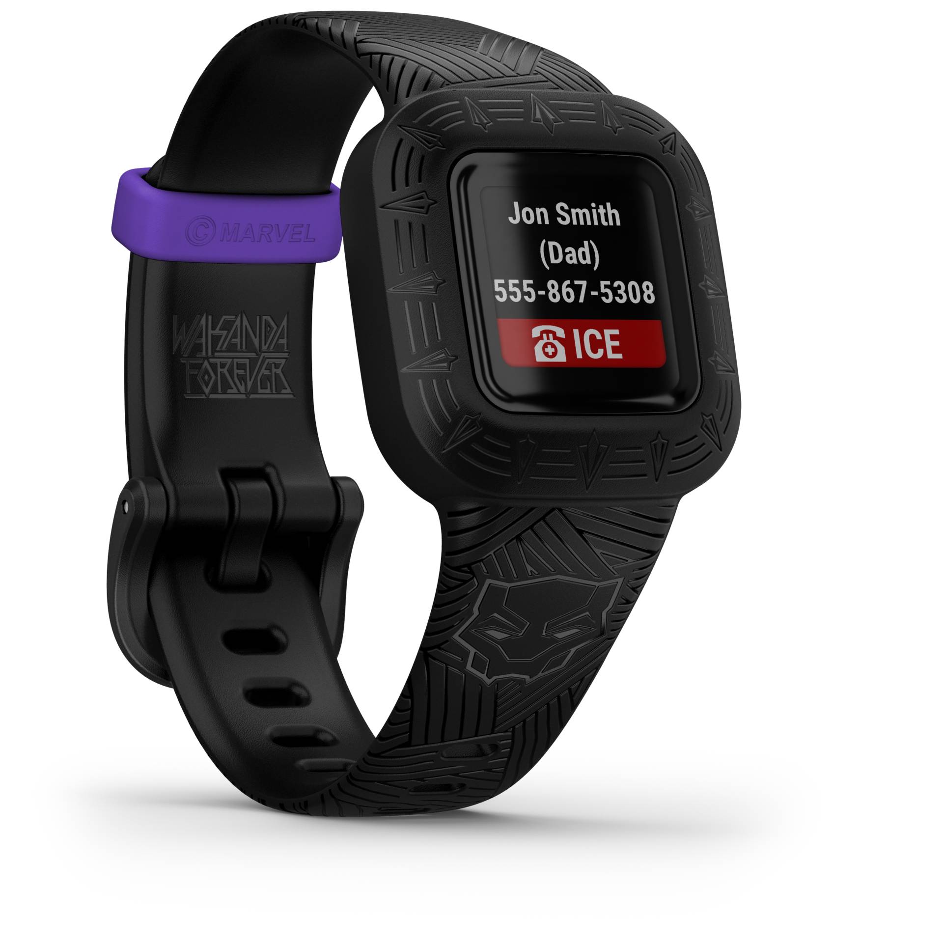 Garmin vivofit jr. 3 Marvel Black Panther Aktivitäts-Tracker schwarz