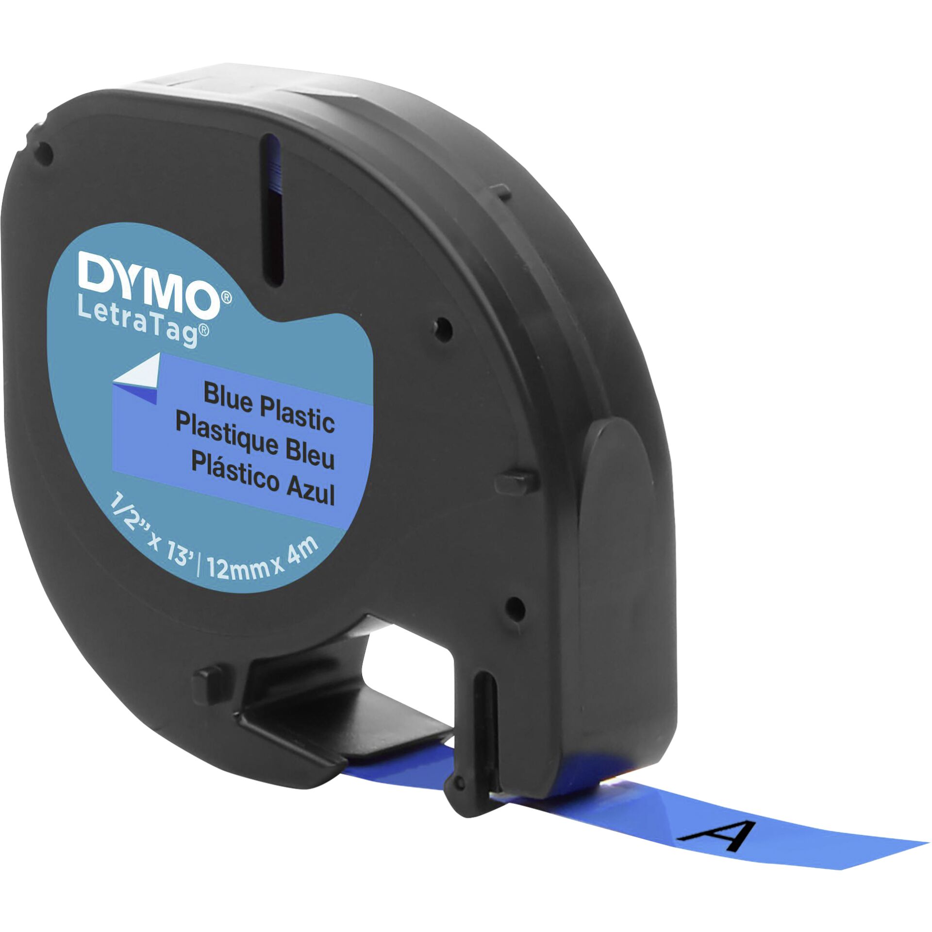 Dymo Letratag Band Plastik blau 12 mm x 4 m