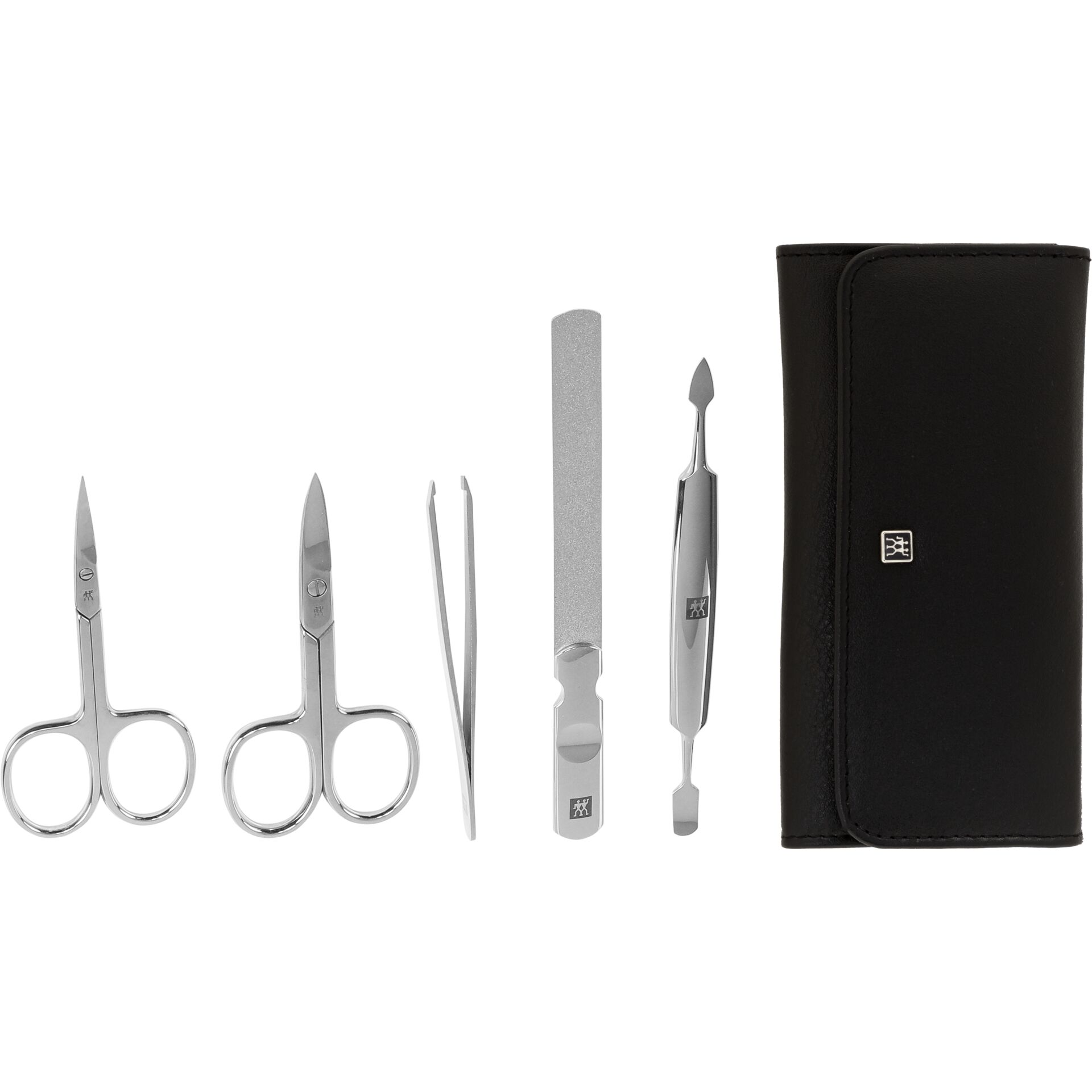 Zwilling Classic Inox Druckknopf-Etui Maniküre/Pediküre-Set 5-teilig schwarz