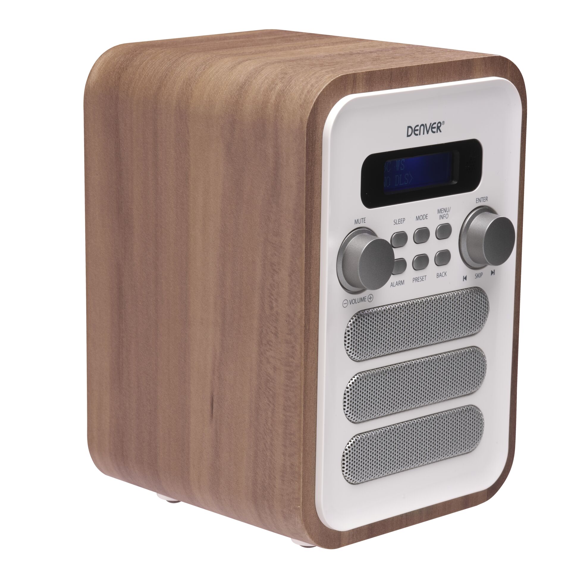 Denver DAB-48WHITE Radio Persönlich Digital Weiß, Holz