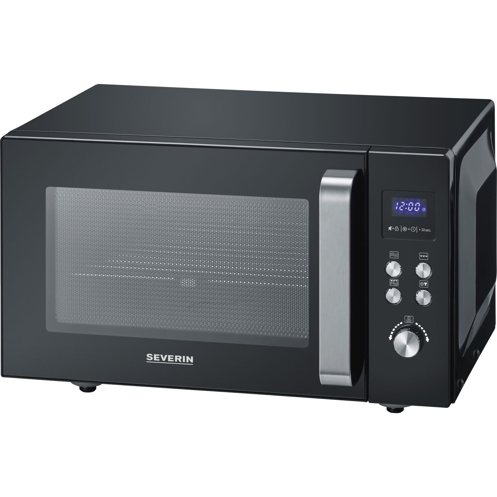 Severin MW 7763 Mikrowelle Arbeitsplatte Grill-Mikrowelle 25 l 900 W Schwarz, Edelstahl