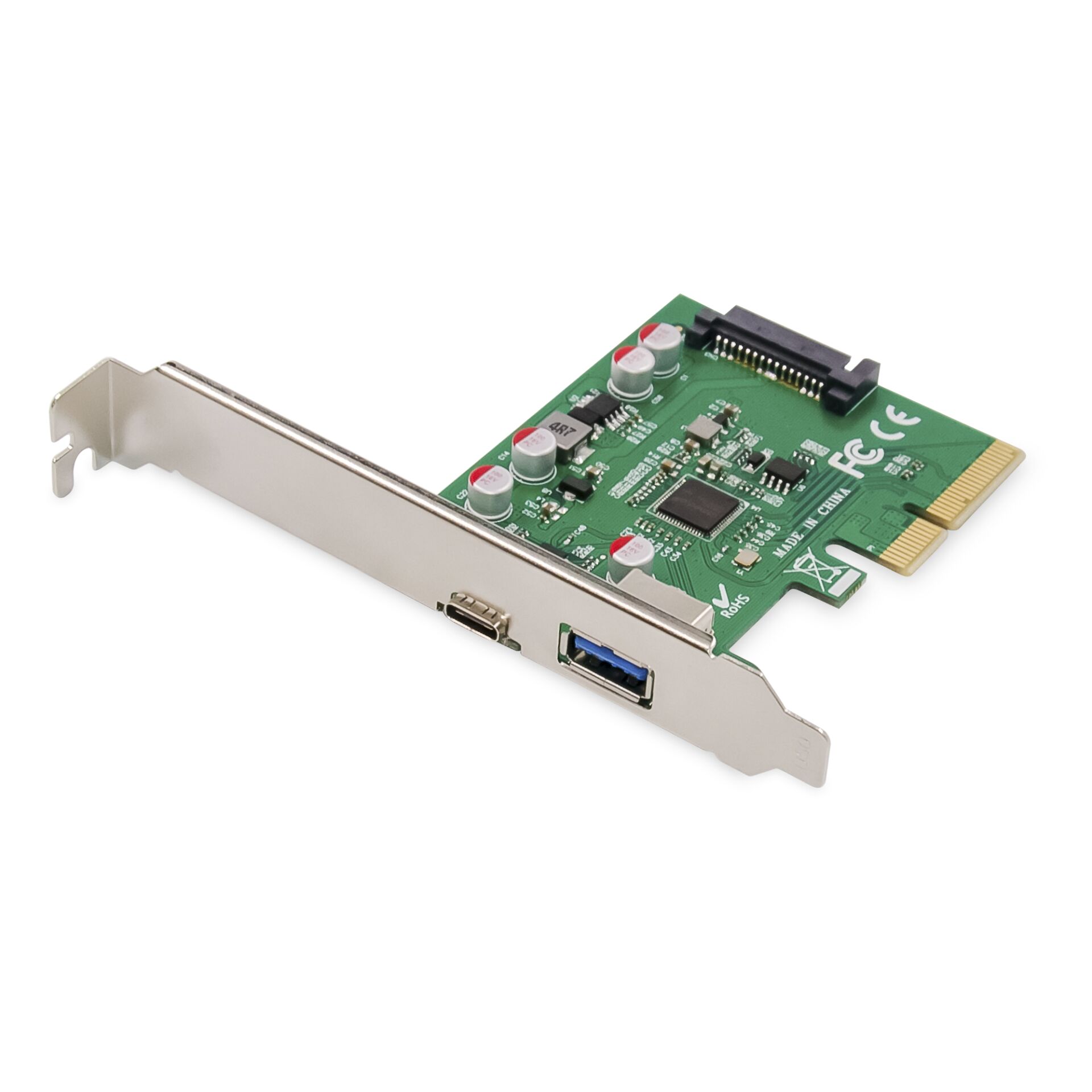 DIGITUS PCIe Karte, USB Type-C + USB A 