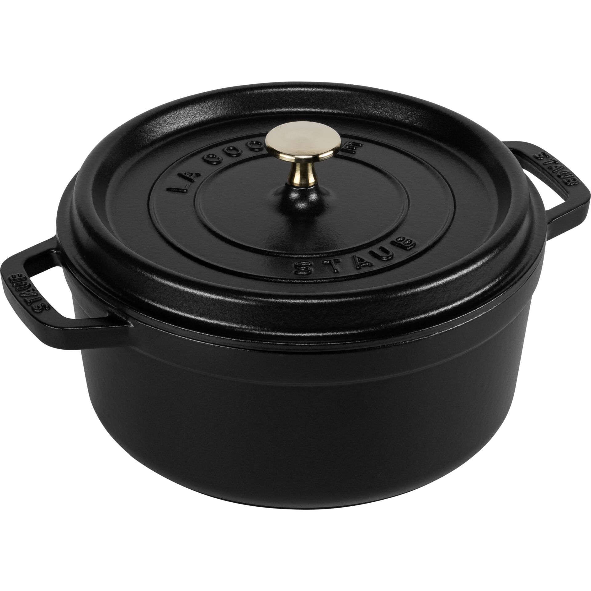 Staub La Cocotte 20cm rund, schwarz, Gusseisen