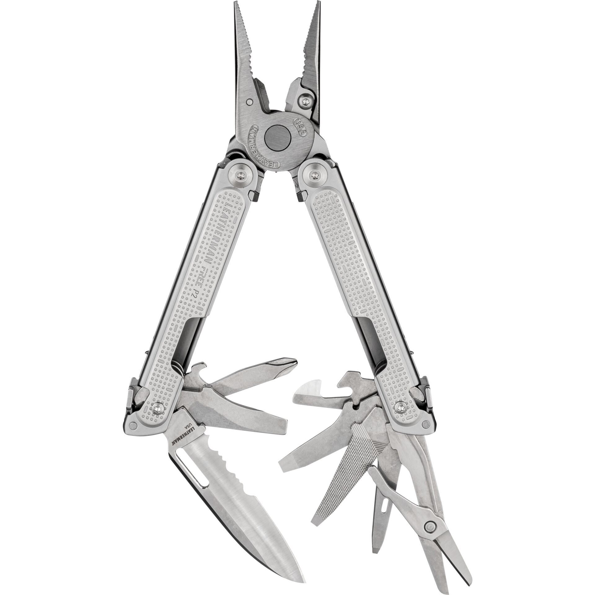 Leatherman Style CS Multitool silber Flaschenöffner, Schere, Pinzette, Nagelfeile, Karabiner ...