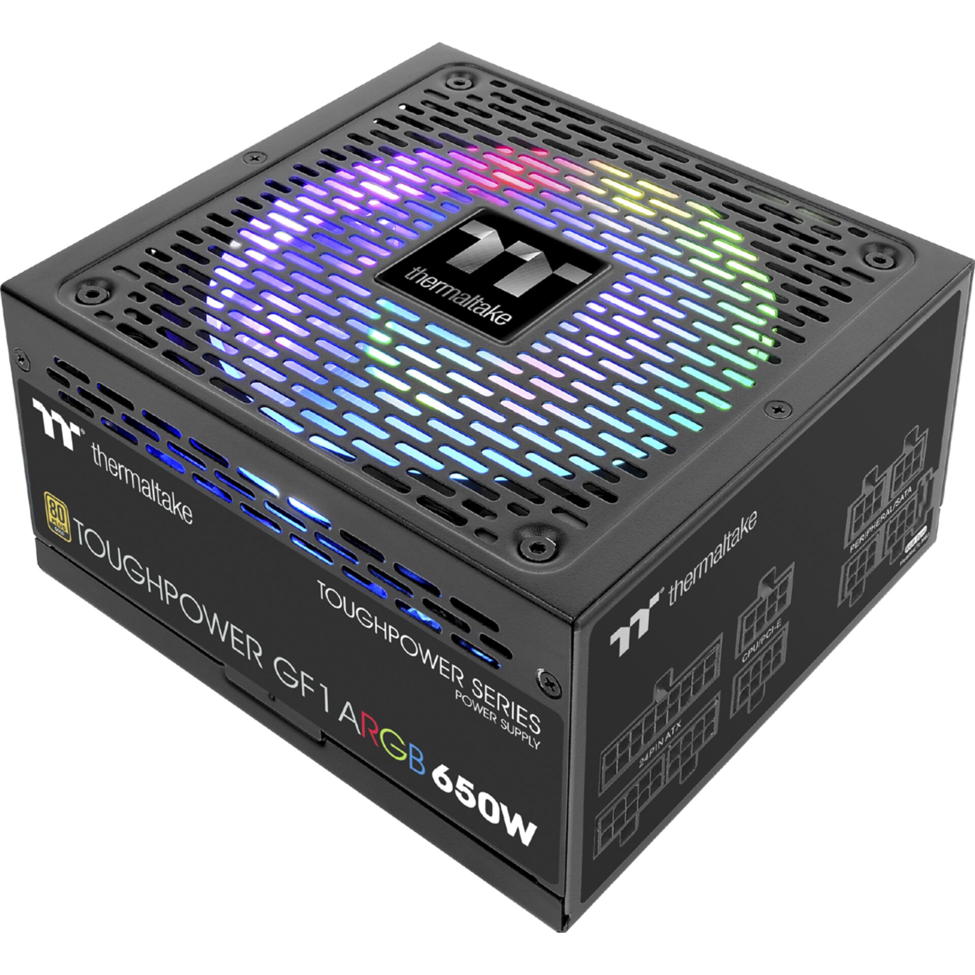 650W Thermaltake ToughPower GF1 ARGB ATX 2.4 Netzteil, 80 PLUS Gold