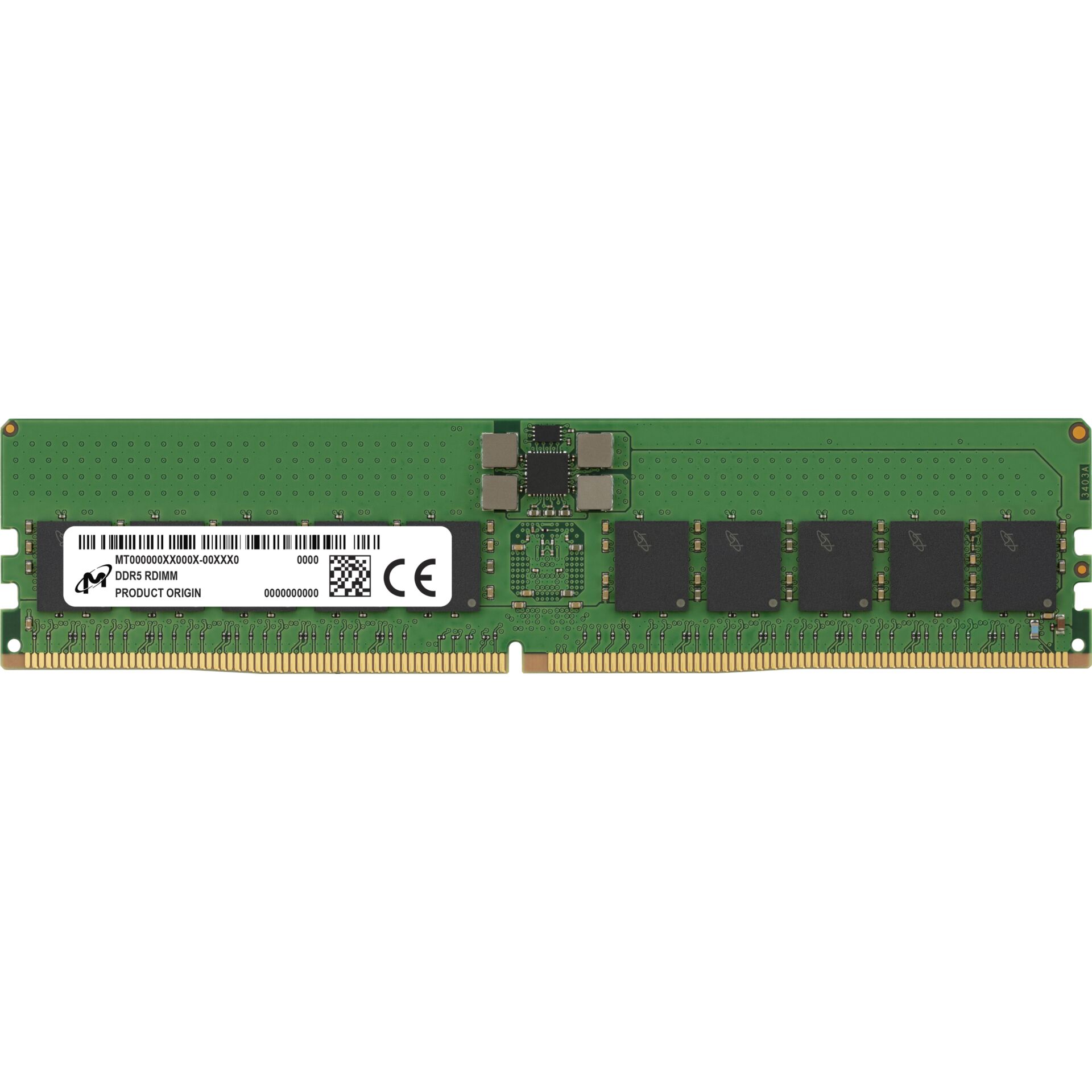 DDR5RAM 32GB DDR5-4800 Micron RDIMM reg ECC on-die ECC, CL40-39-39