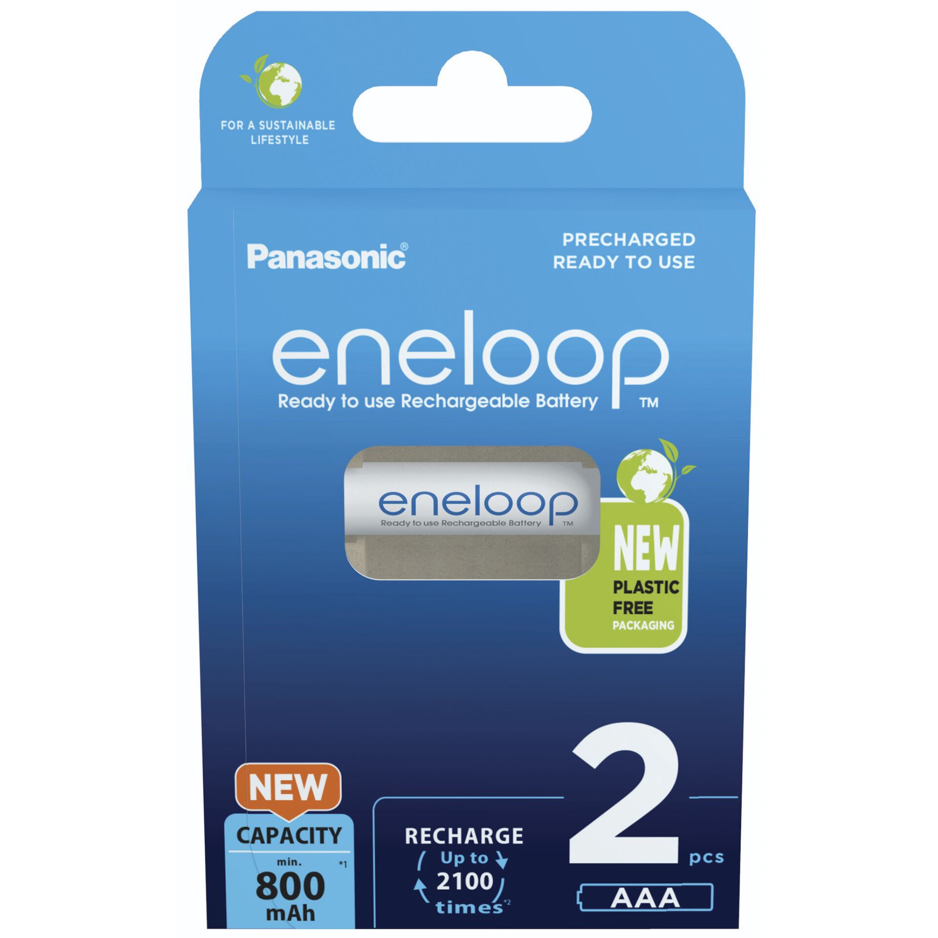 Panasonic eneloop (Gen 5) Micro AAA NiMH 800mAh, 2er-Pack