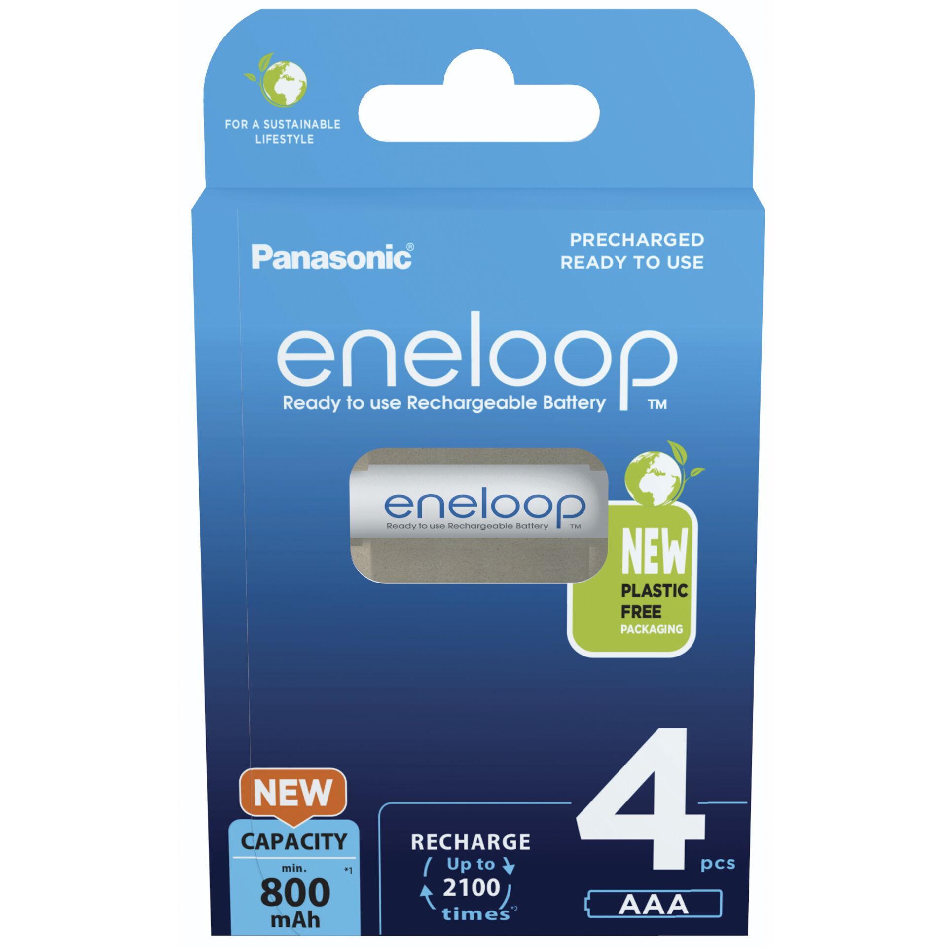 Panasonic eneloop (Gen 5) Micro AAA NiMH 800mAh, 4er-Pack