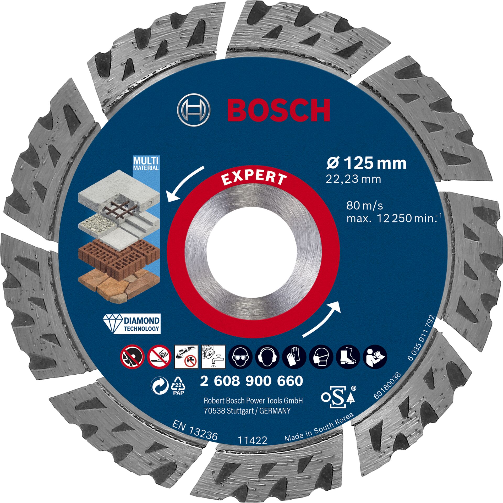 Bosch  DIA TS MultiMat 125x22.23 x2.2x12 EXPERT