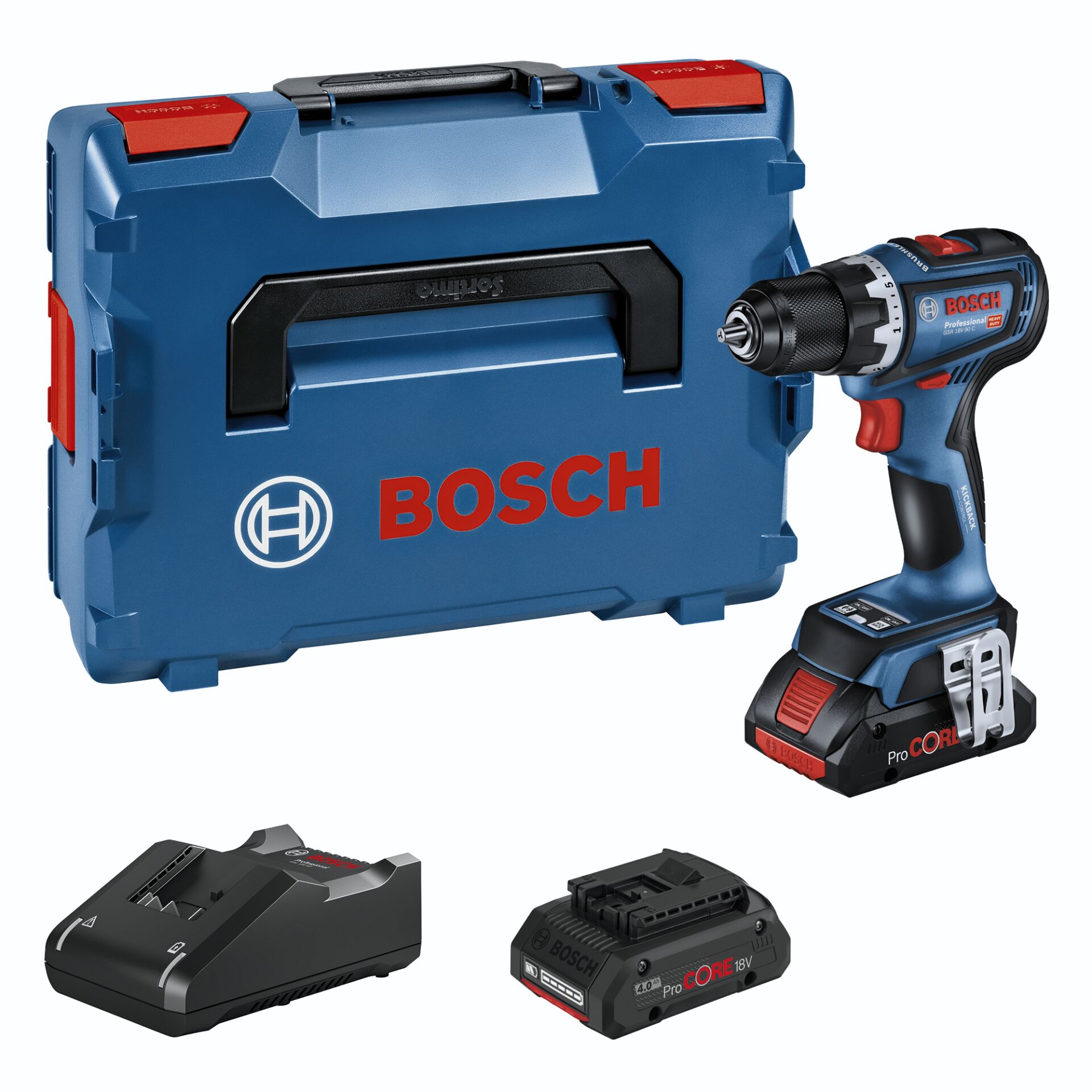 Bosch GSR 18V-90 C 2100 RPM 1,1 kg Schwarz, Blau