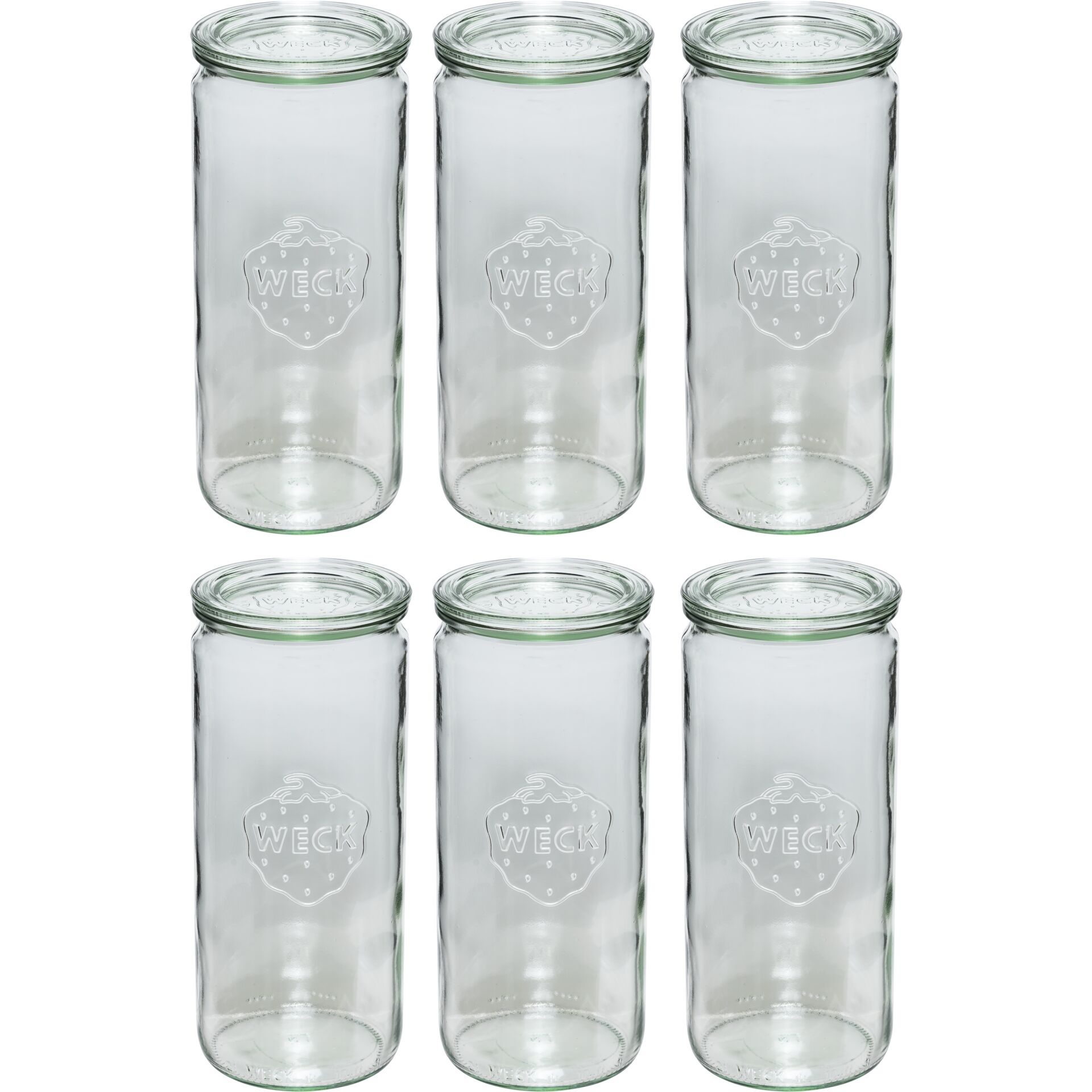 WECK Zylinderform-Glas 1040ml 6er Pack