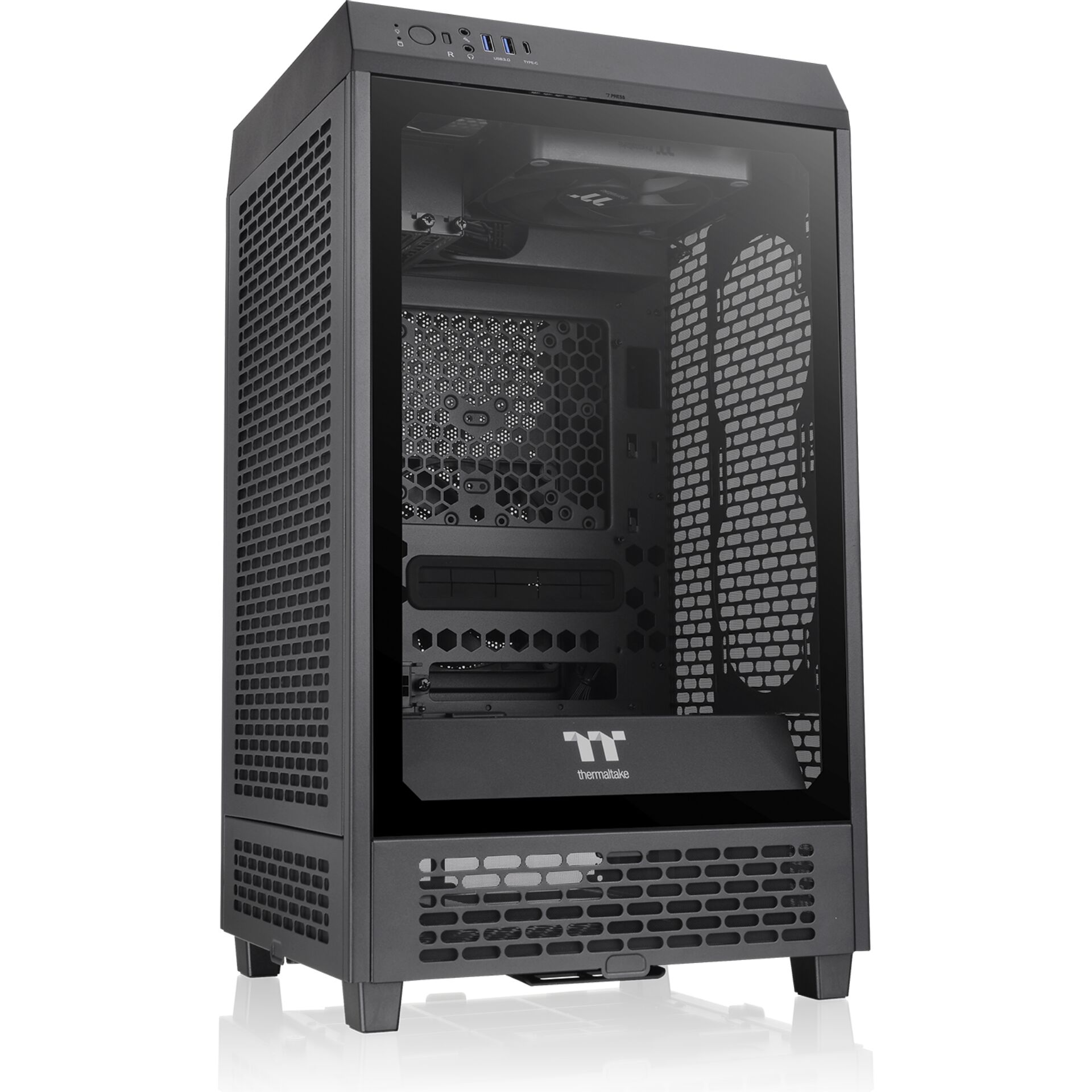 Thermaltake The Tower 200, schwarz, Glasfenster 