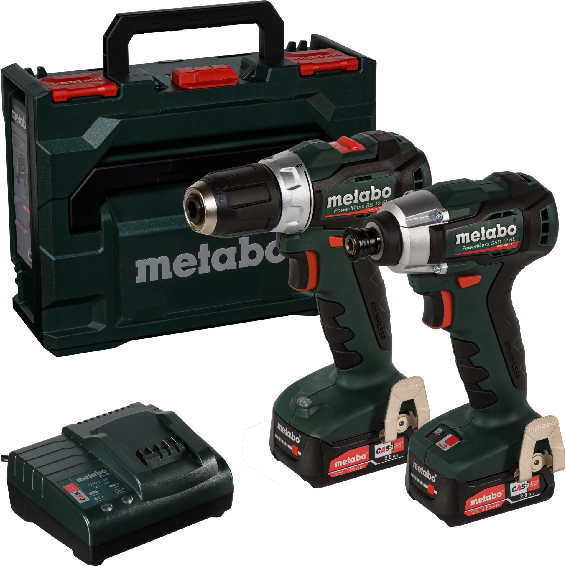 Metabo Combo Set 2.7.3 12V BL Akku-Maschinenset inkl. Koffer + 2 Akkus 2.0Ah