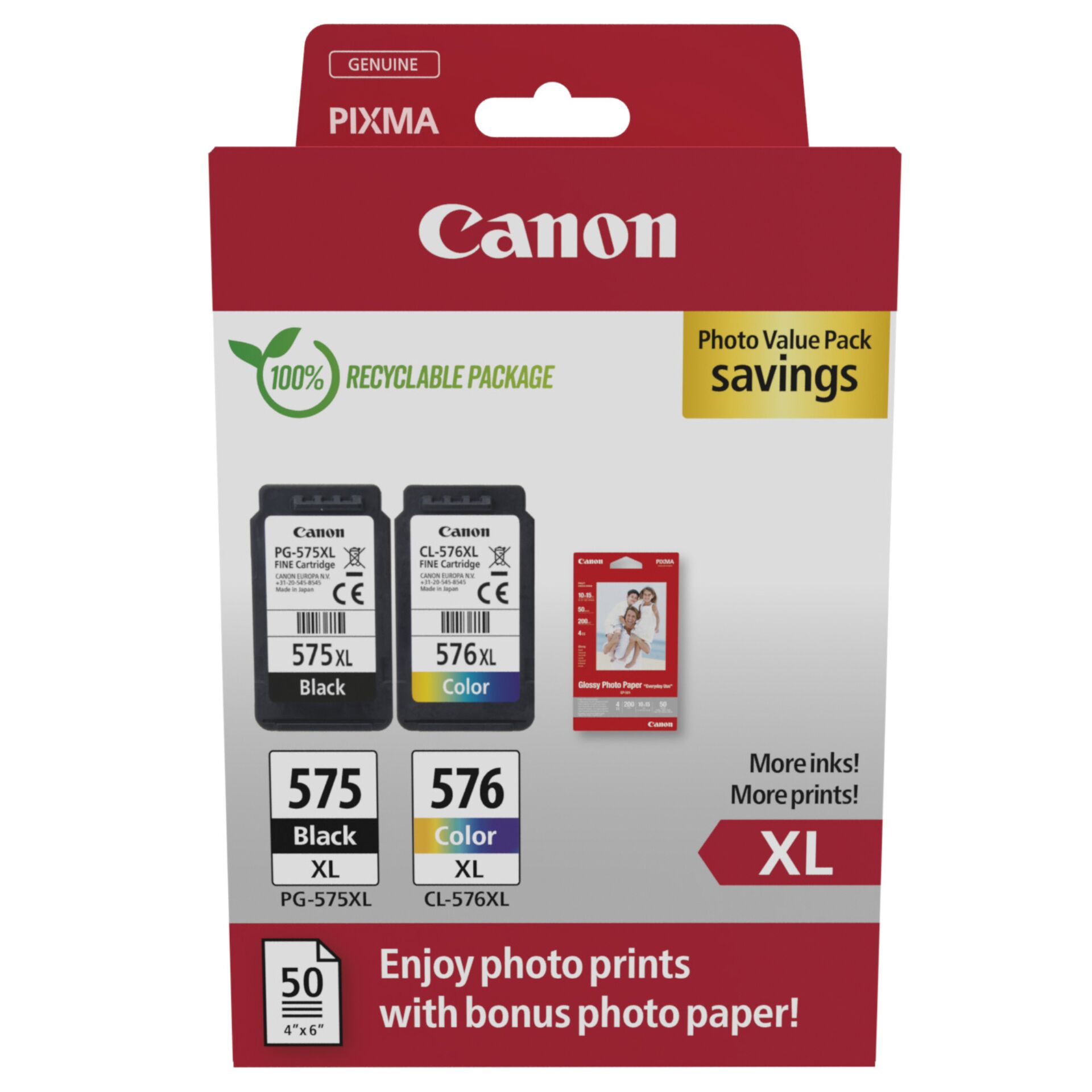 Canon Tinte PG-575XL/CL-576XL Photo Value Pack 