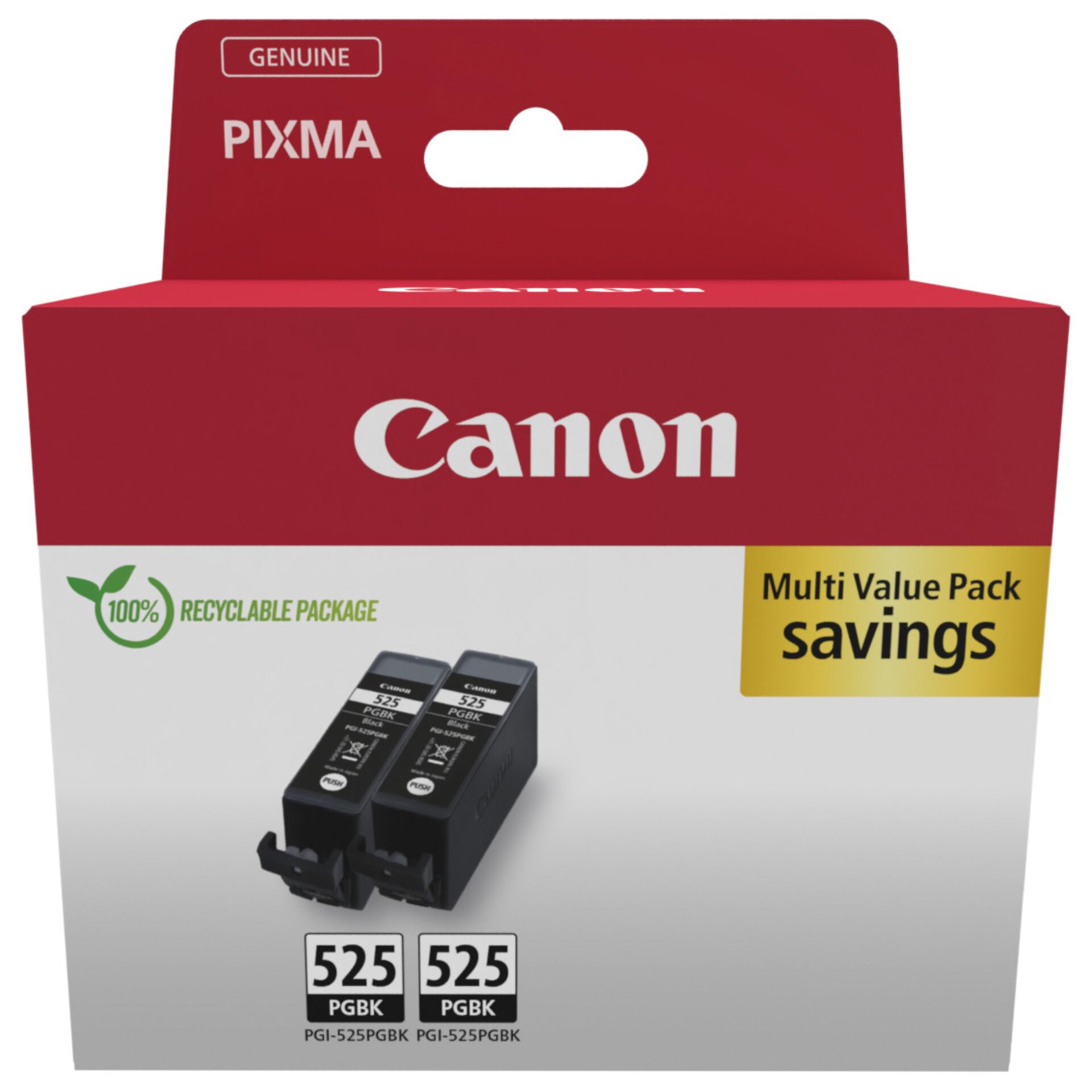 Canon Tinte PGI-525PGBK schwarz, 2er-Pack 